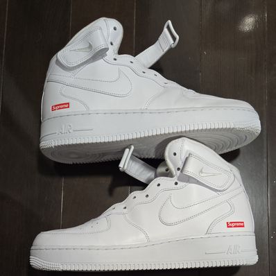 Supreme × Nike Air Force 1 Mid "White" FW24