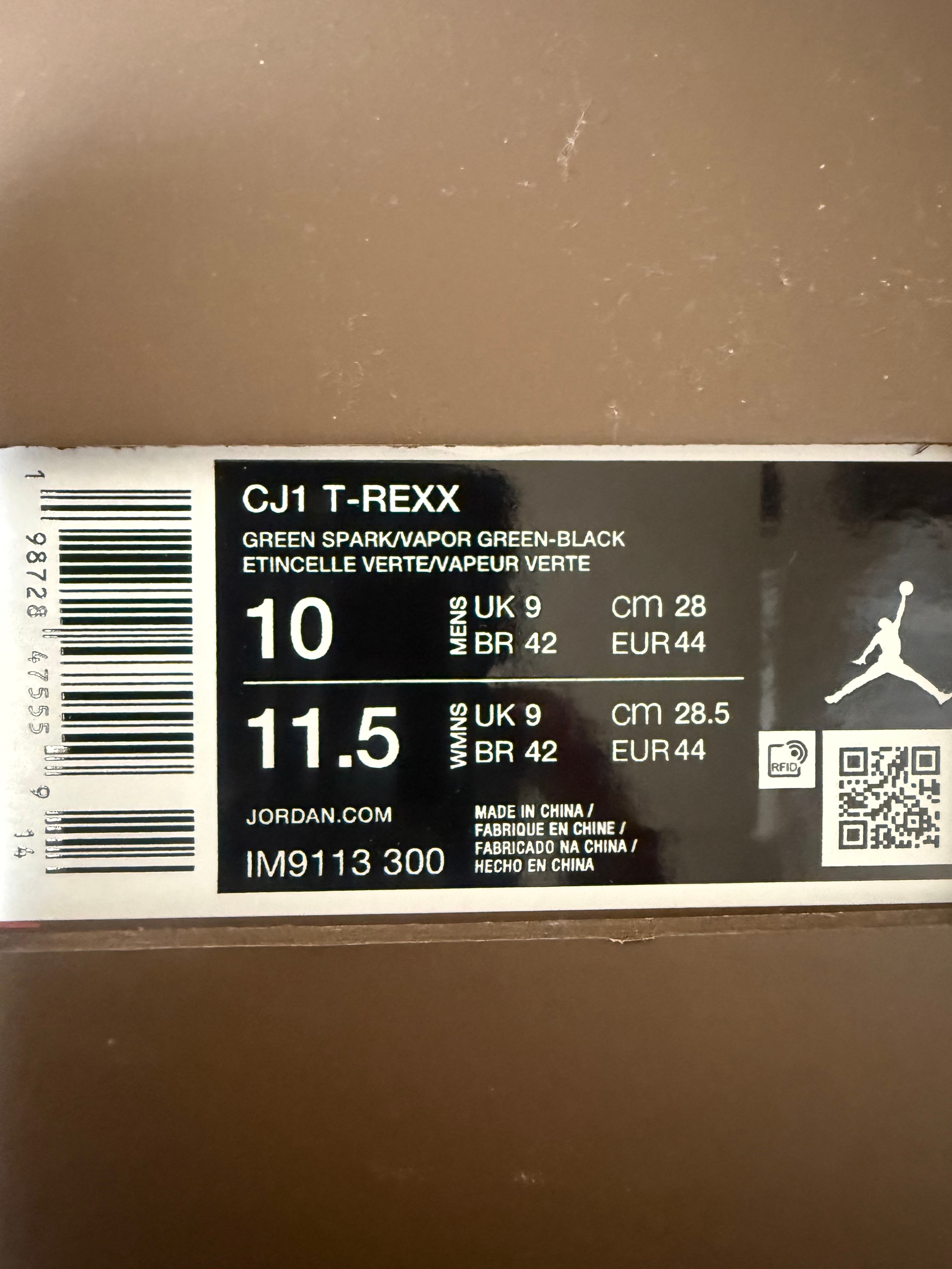 Travis Scott × Nike Jordan Jumpman Jack CJ1 T-Rexx "Green Spark"