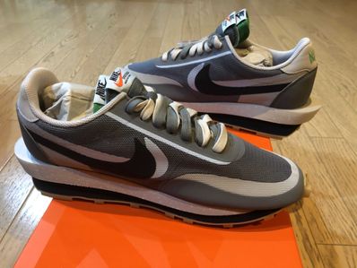 CLOT × Sacai × Nike LD Waffle "Grey Obsidian/Cool Grey"
