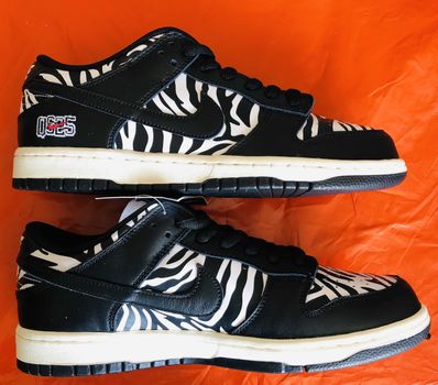 Quartersnacks × Nike SB Dunk Low "Zebra Cake/Safari"