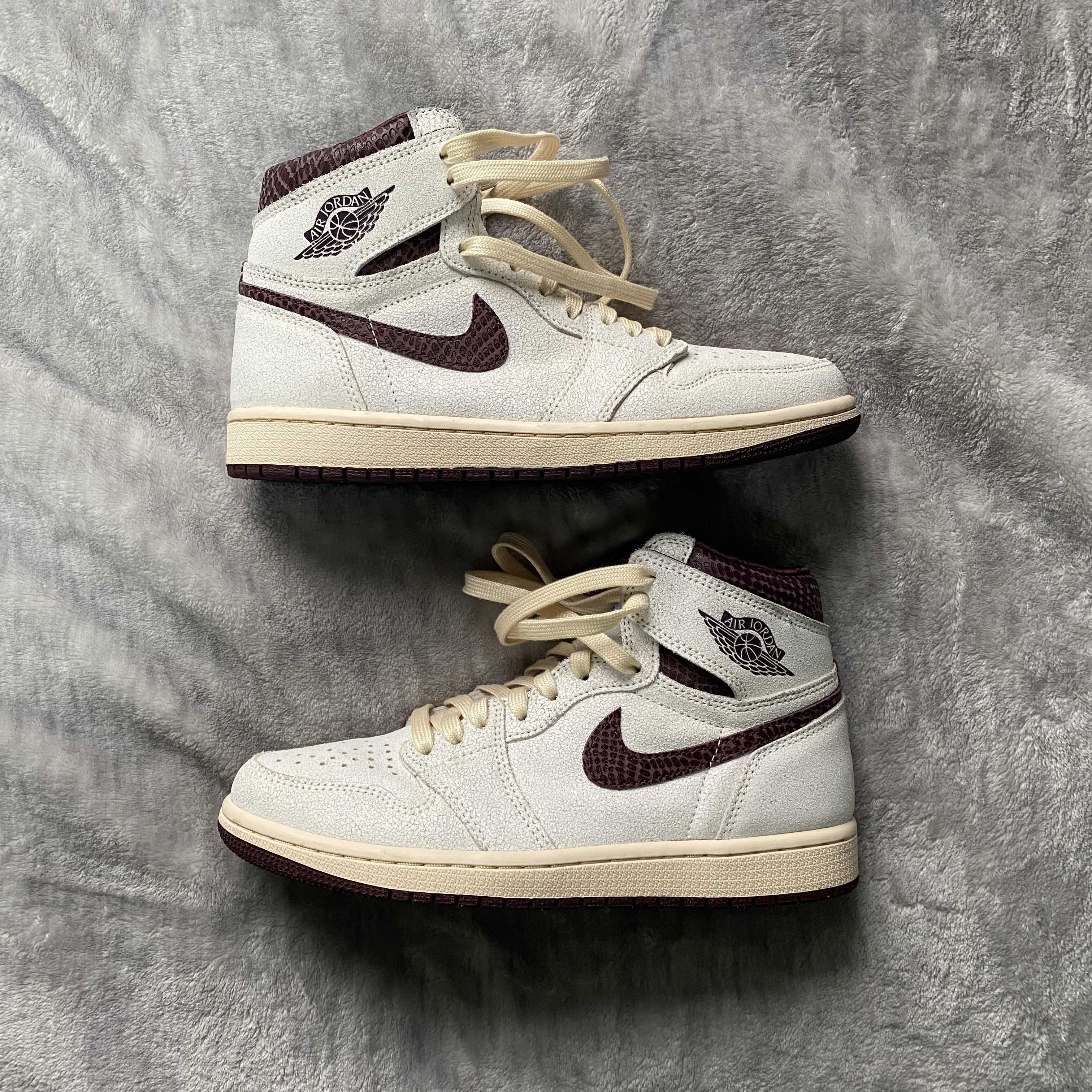 A Ma Maniere × Nike Air Jordan 1 Retro High OG "Sail and Burgundy"
