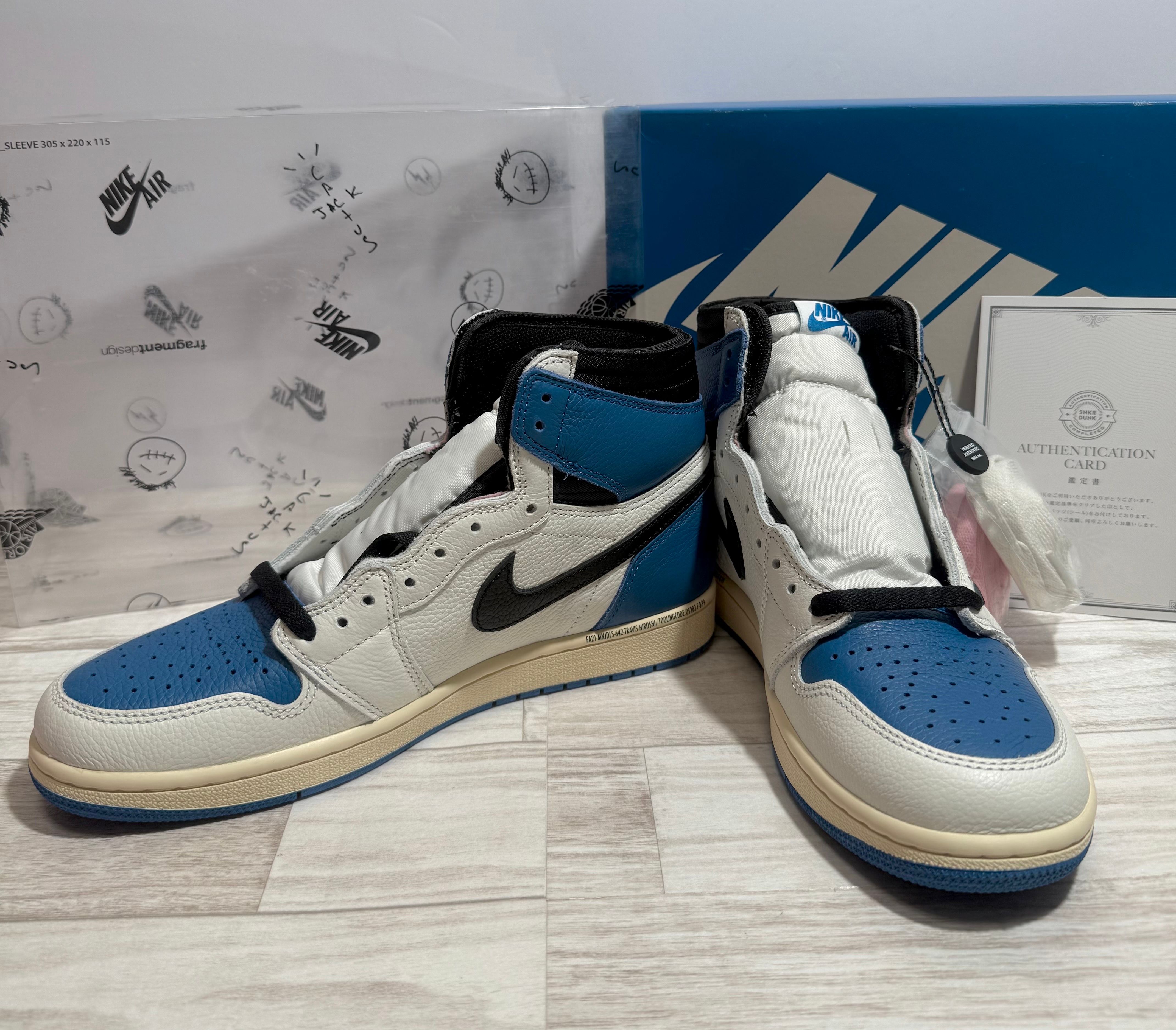 Travis Scott × fragment design × Nike Air Jordan 1 Retro High OG SP "Military Blue"
