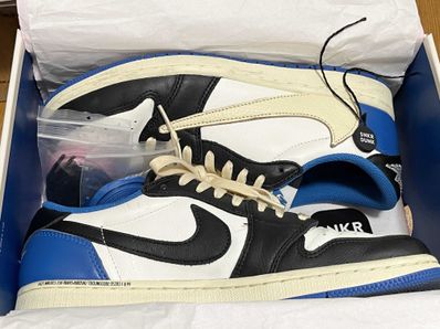 Travis Scott × fragment design × Nike Air Jordan 1 Low OG SP "Military Blue"