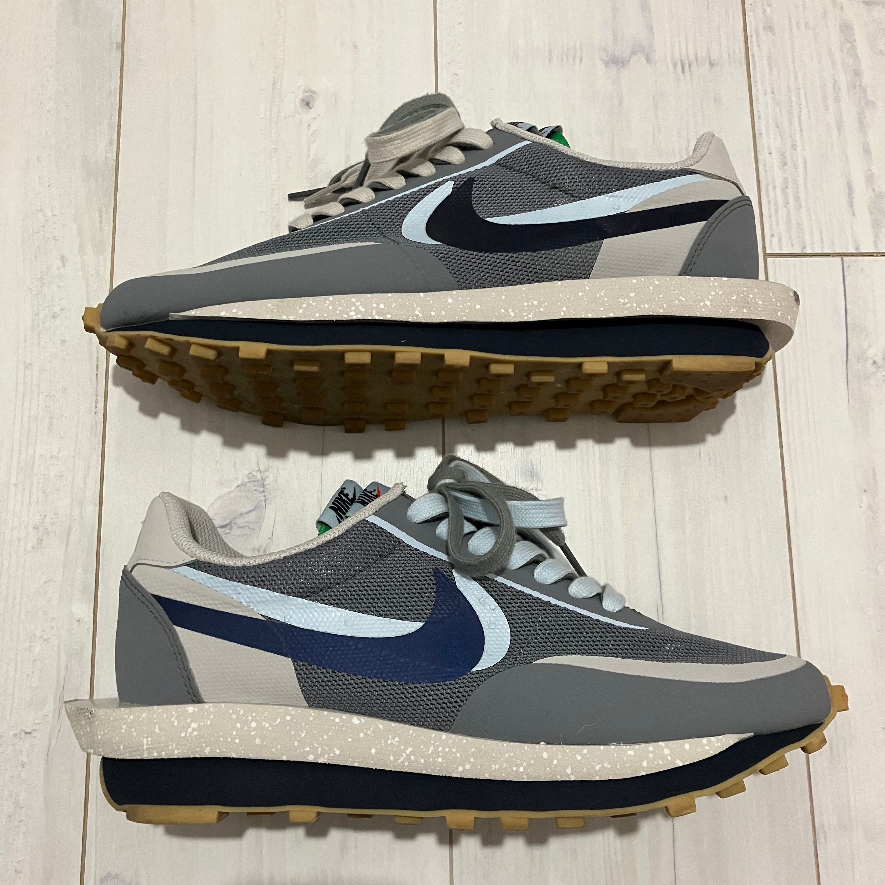 CLOT × Sacai × Nike LD Waffle "Grey Obsidian/Cool Grey"