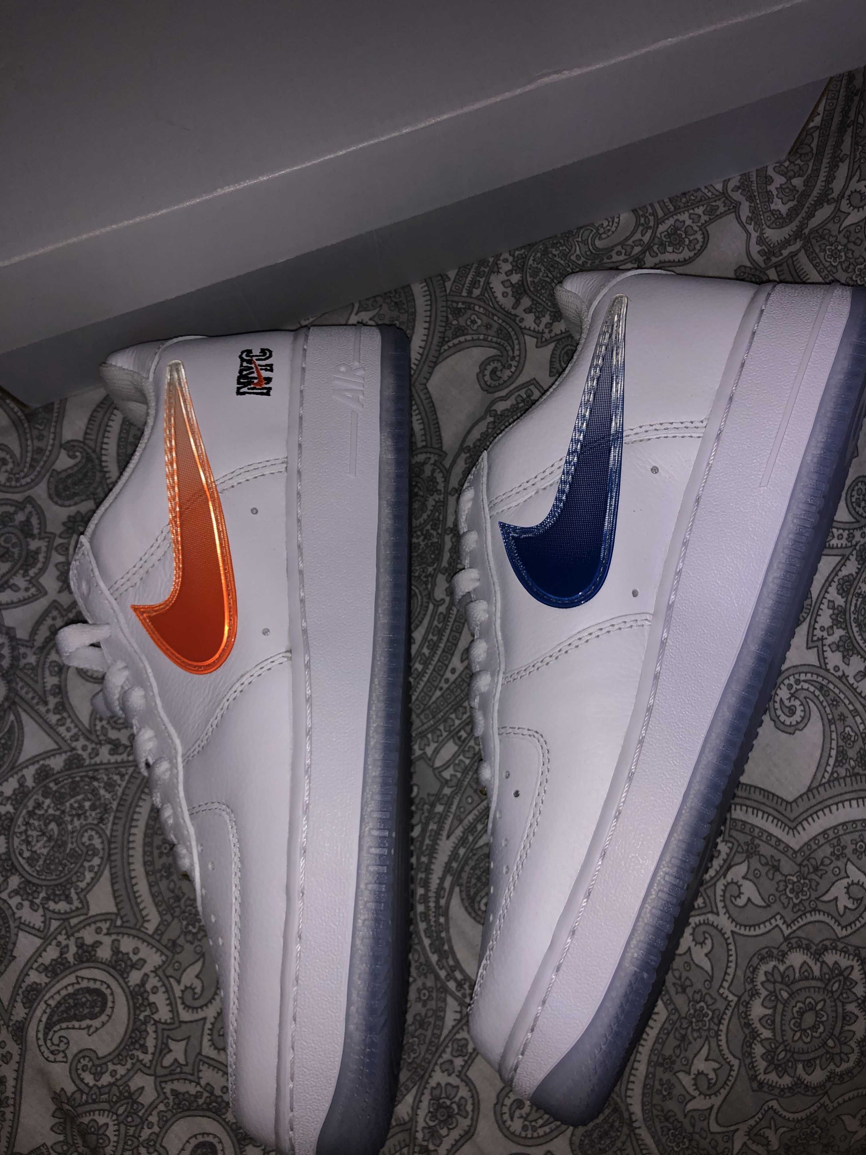 KITH × Nike Air Force 1 Low "White/Rush Blue/White/Brilliant Orange"