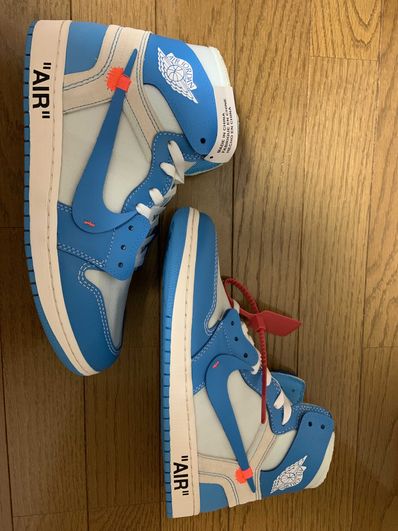 Off-White × Nike Air Jordan 1 High UNC "White/Dark Powder Blue"