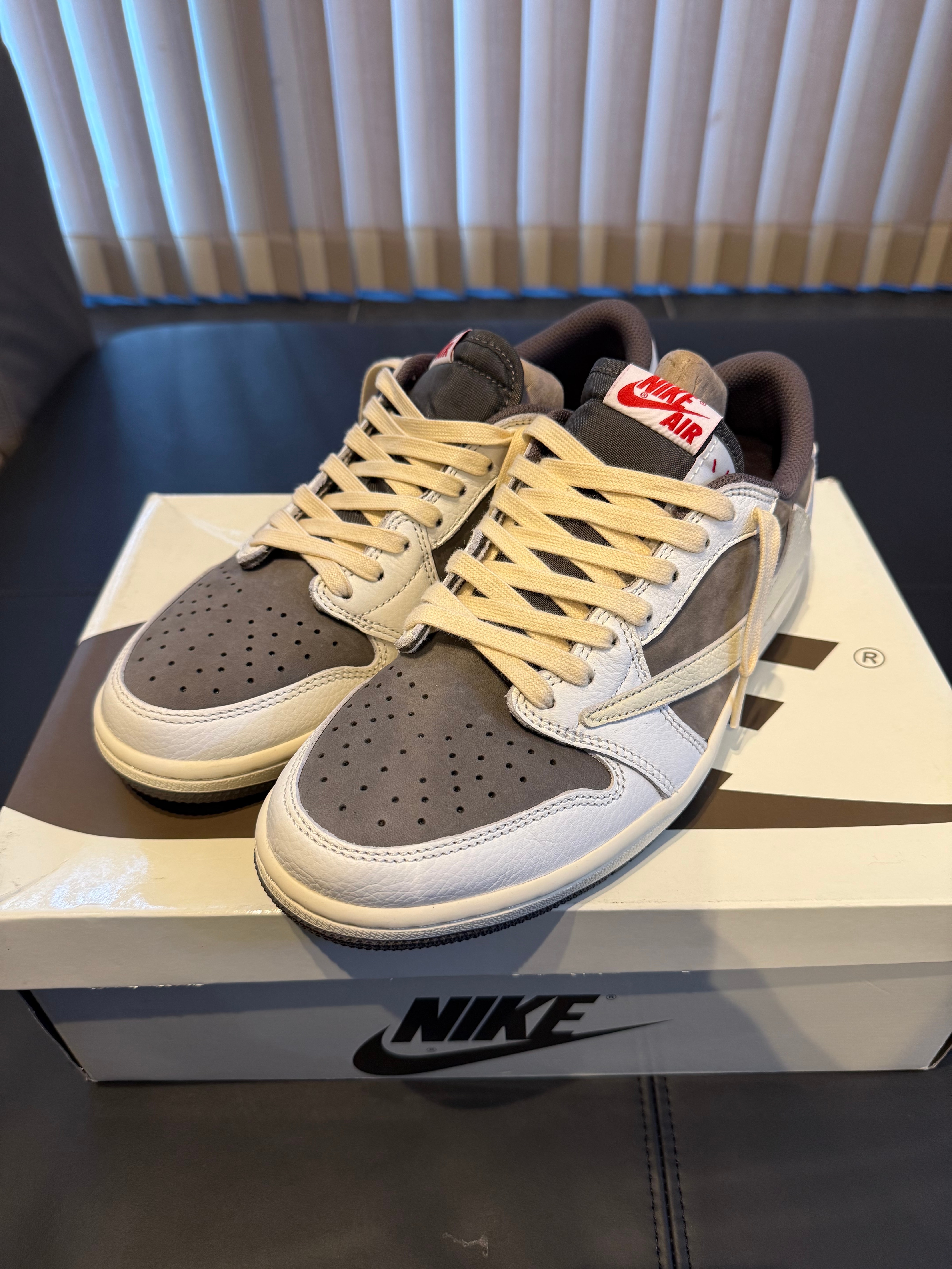 Travis Scott × Nike Air Jordan 1 Low OG SP "Reverse Mocha/Sail and Ridgerock"