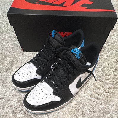 Nike Air Jordan 1 Low OG "Black and Dark Powder Blue/UNC"
