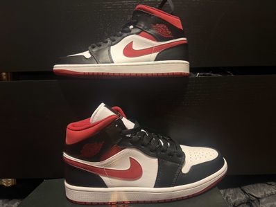 Nike Air Jordan 1 Mid "White/Gym Red Black"