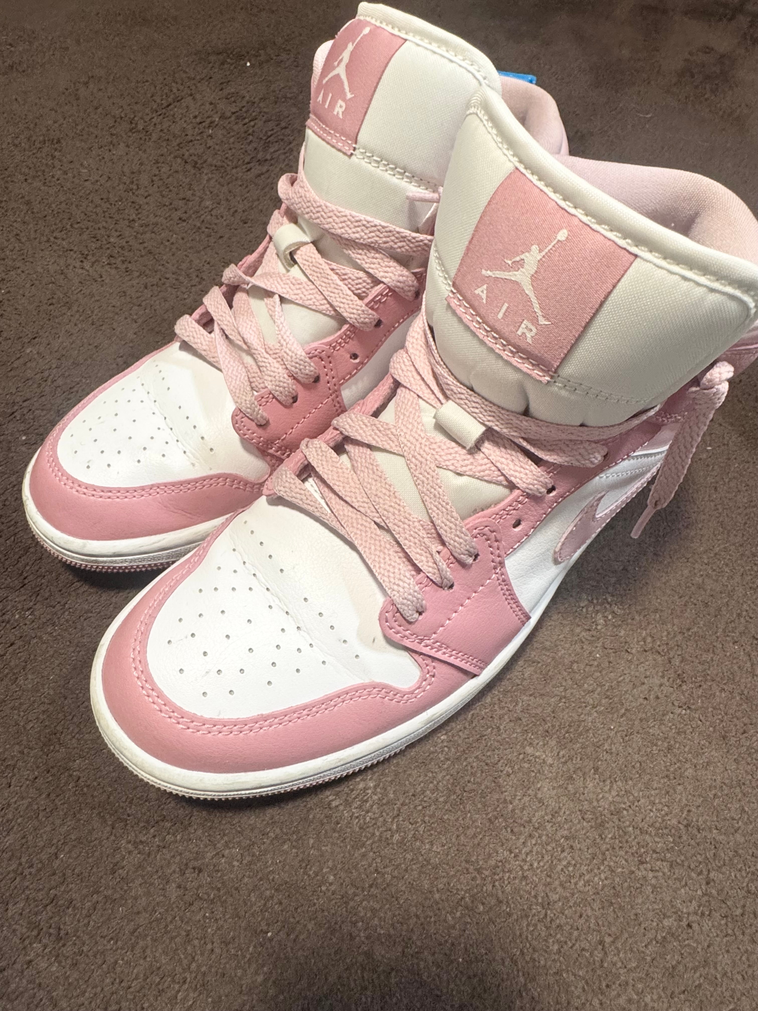 Nike Women's Air Jordan 1 Mid "Elemental Pink/Iced Carmine"