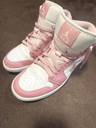 Nike Women's Air Jordan 1 Mid "Elemental Pink/Iced Carmine"