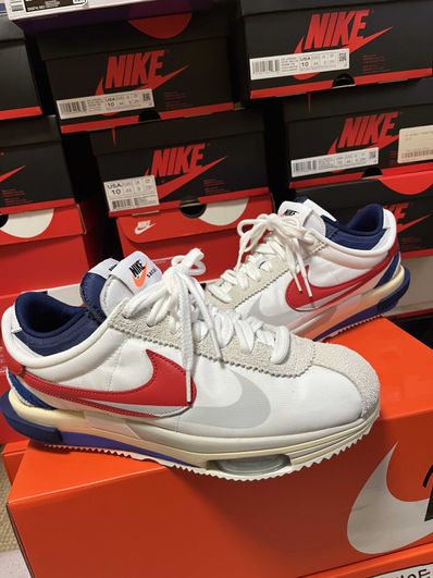 sacai × Nike Zoom Cortez 在庫限り大特価 27cm ユニバーシティレッド コルテッツホワイトアンド ズーム ナイキ サカイ 絵本