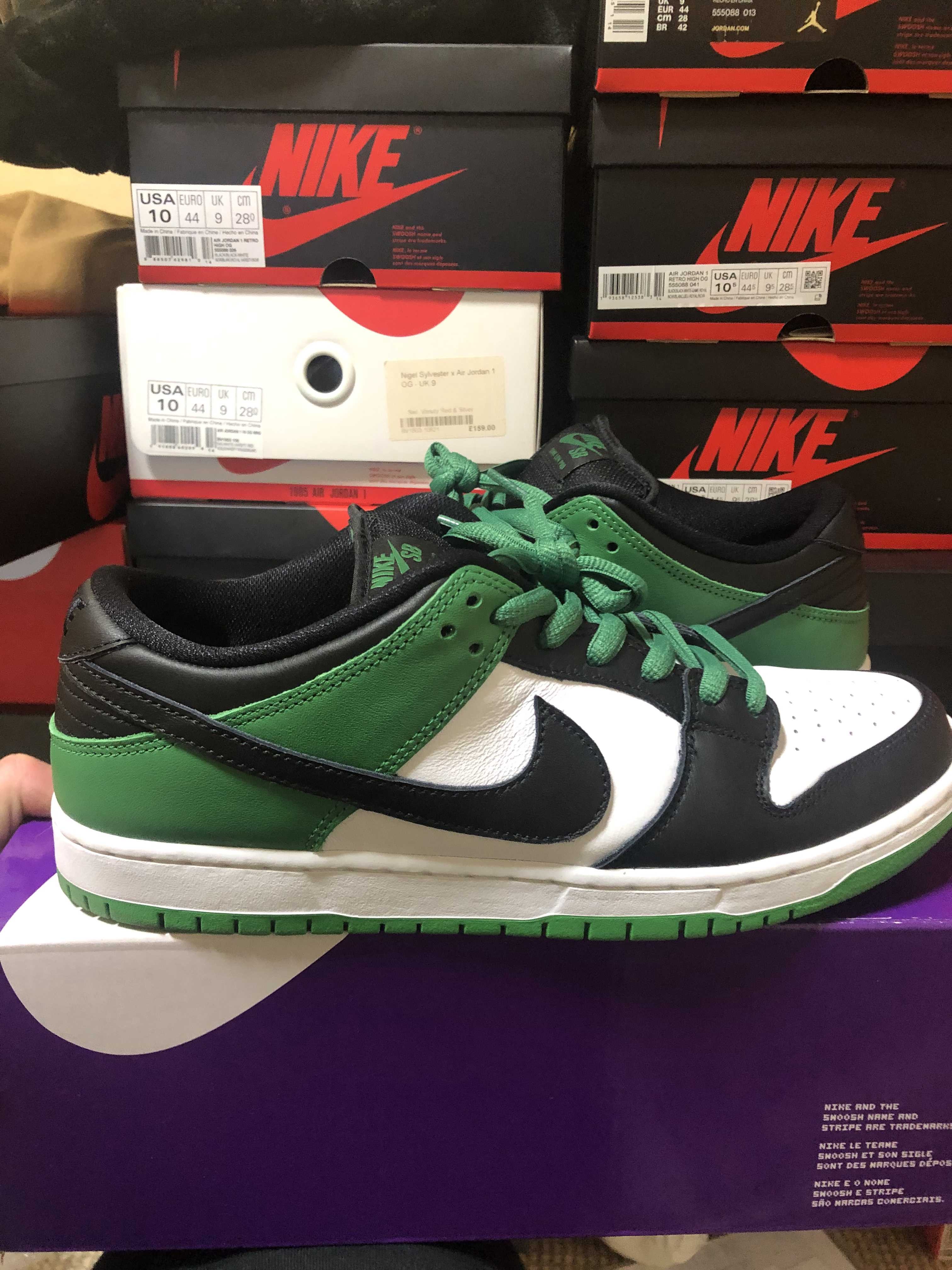 Nike SB Dunk Low Pro "Black and Classic Green"