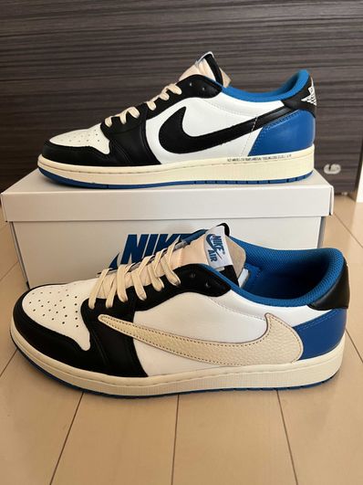 Travis Scott × fragment design × Nike Air Jordan 1 Low OG SP "Military Blue"