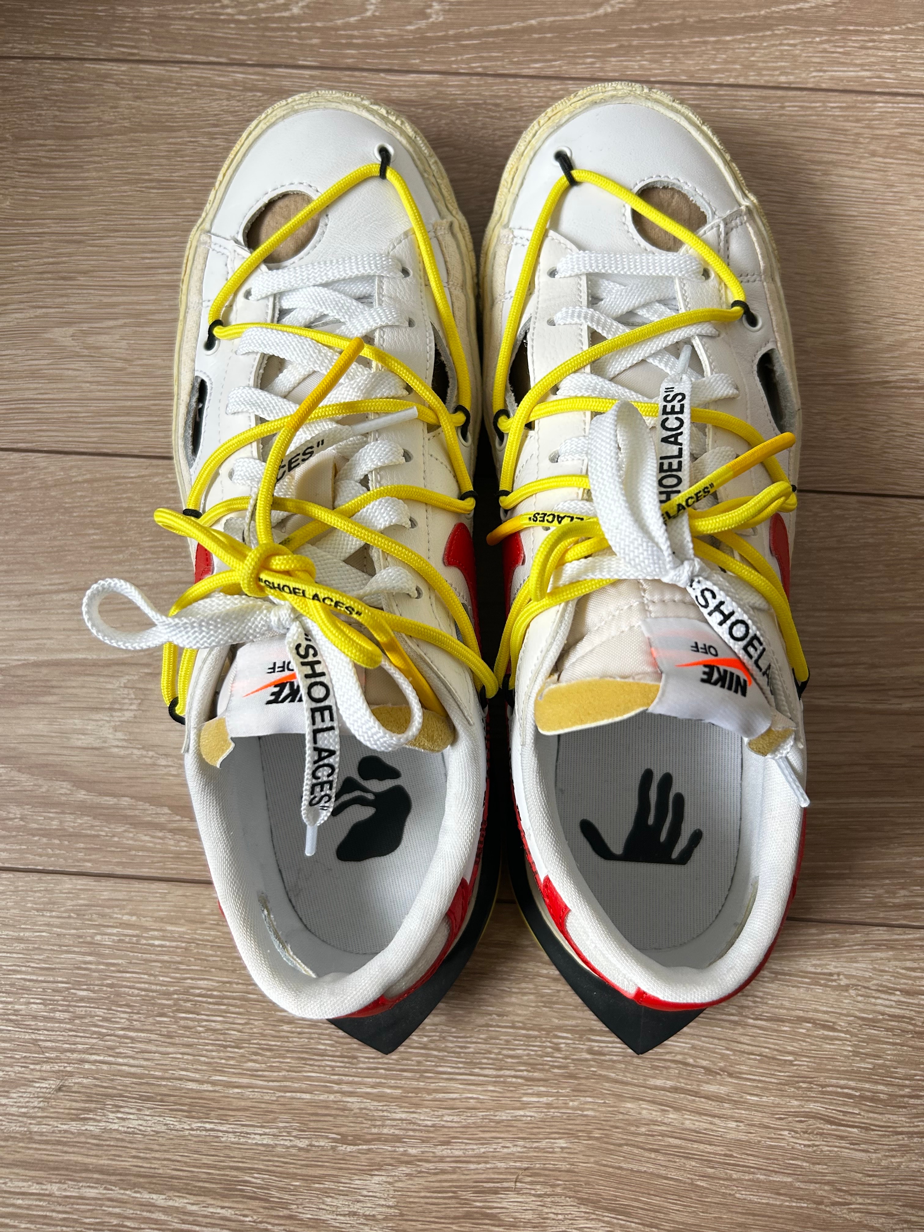 Off-White × Nike Blazer Low "White and University Red"