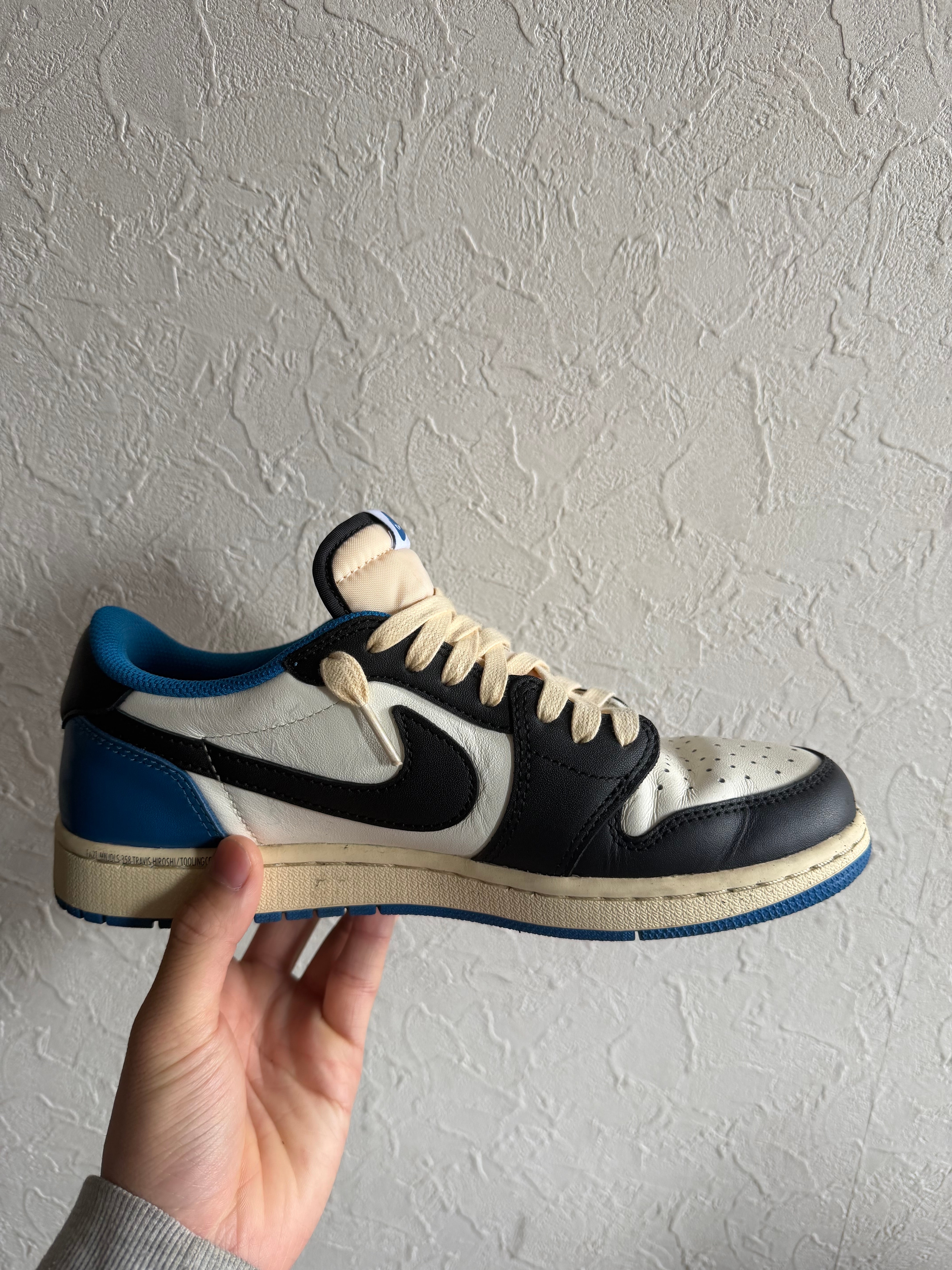 Travis Scott × fragment design × Nike Air Jordan 1 Low OG SP "Military Blue"