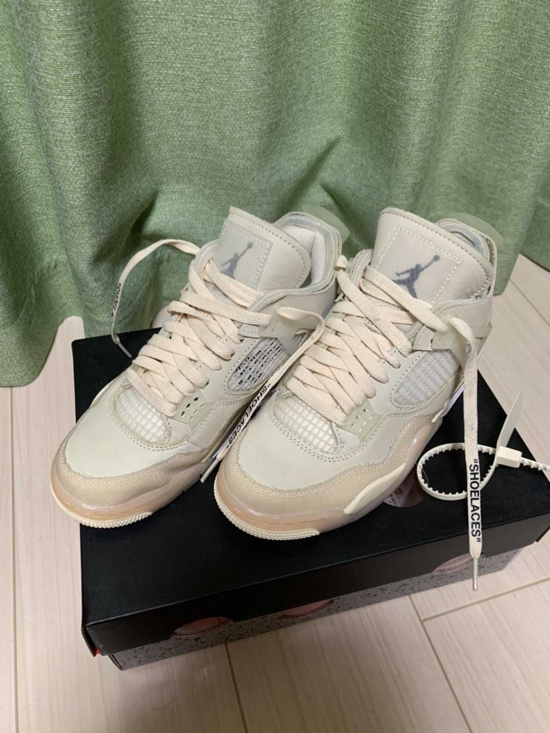 Off-White × Nike Women's Air Jordan 4 SP "Sail"