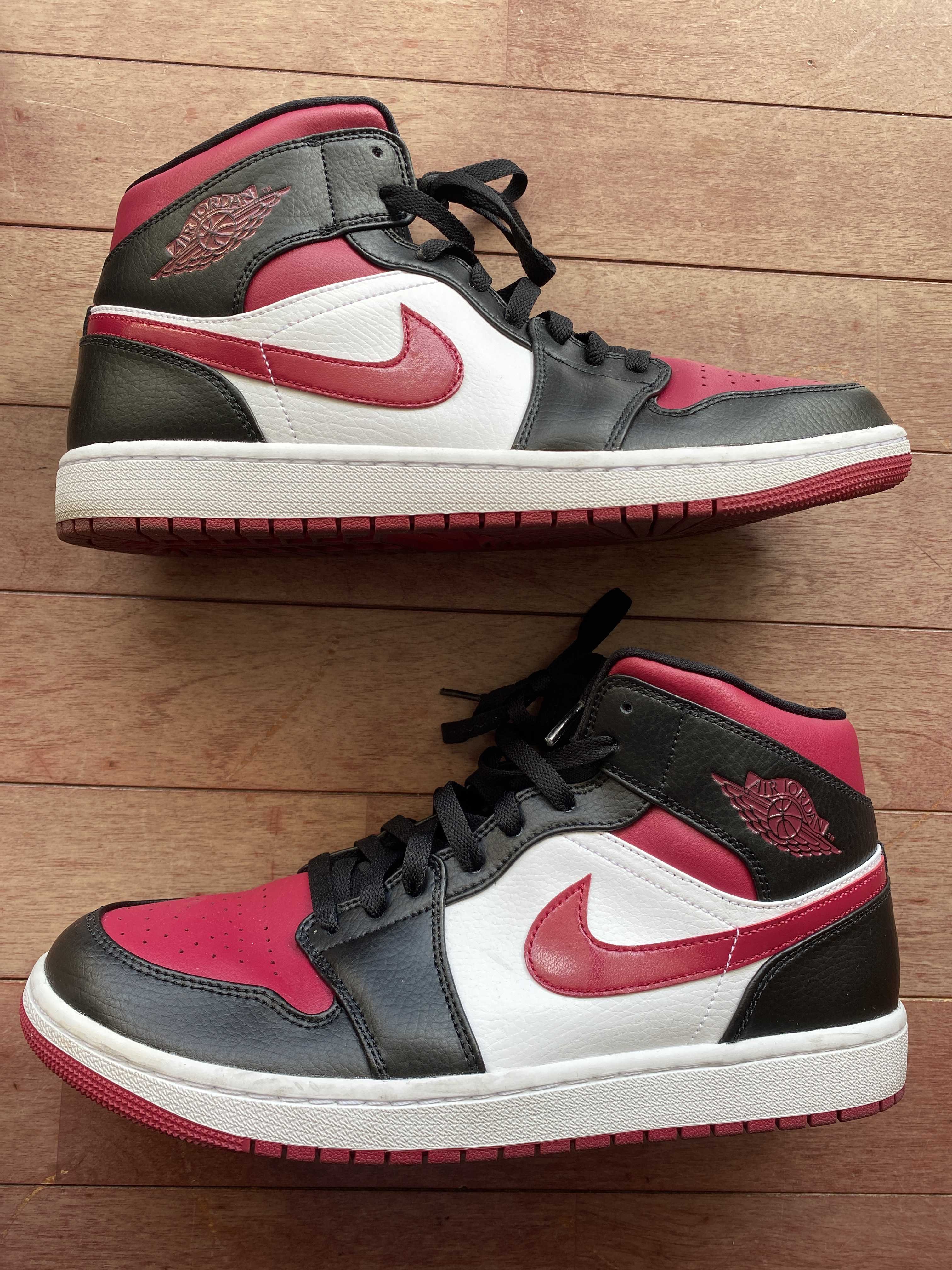NIKE AIR JORDAN 1 MID "BLACK/RED/WHITE"