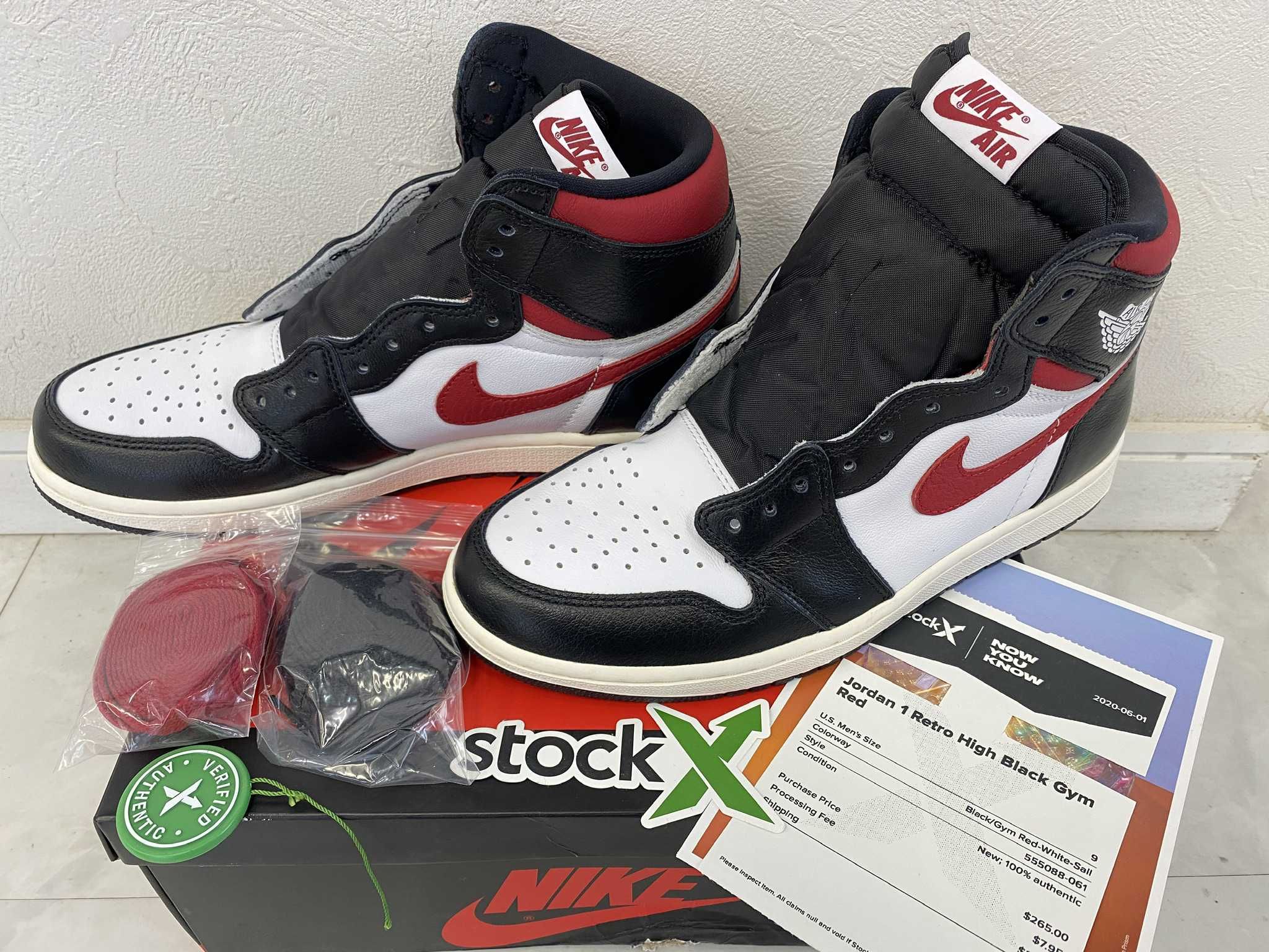 Nike Air Jordan 1 Retro High "Black/White/Sail/Gym Red"    