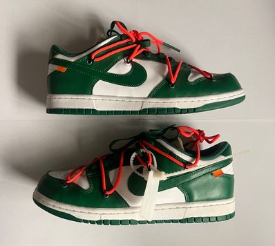 Off-White × Nike Dunk Low "White/Pine Green"