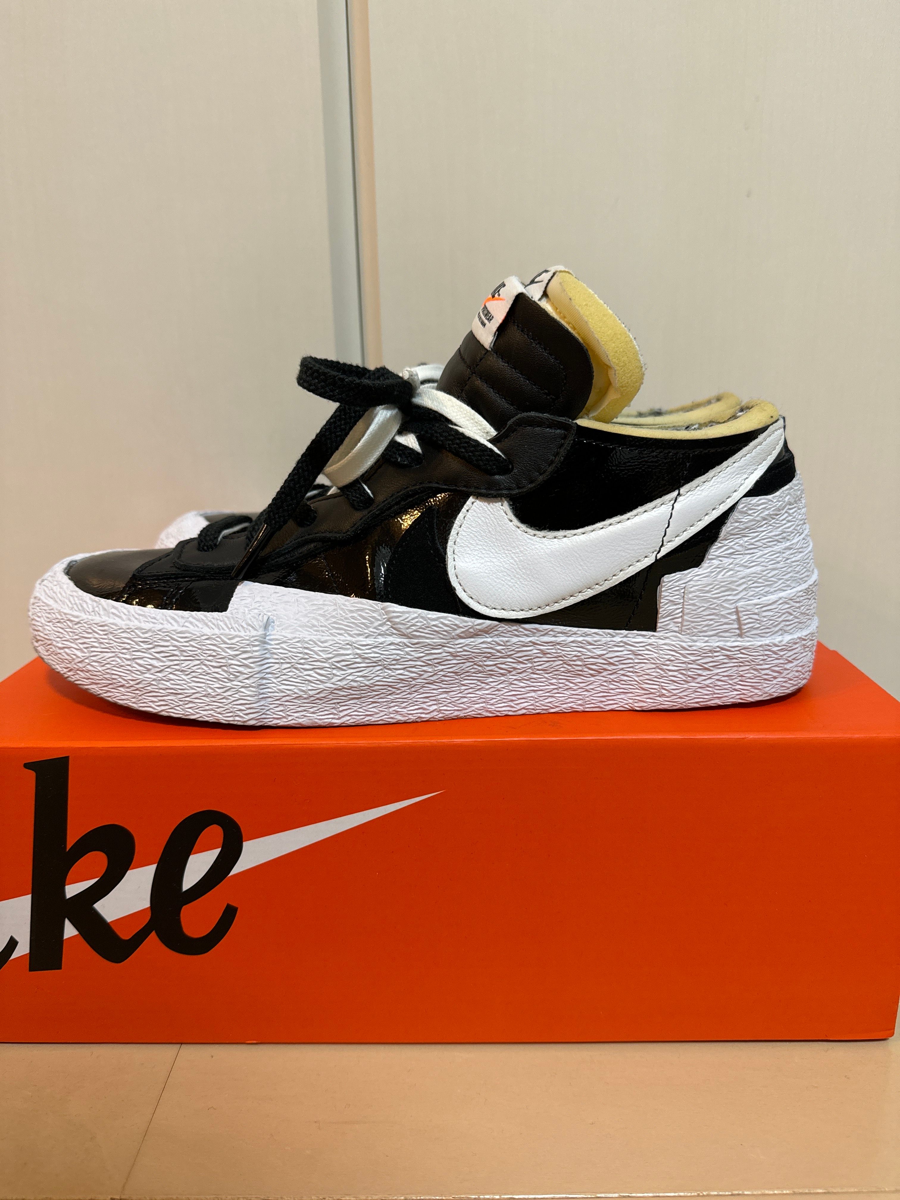 sacai × Nike Blazer Low "Black Patent Leather"