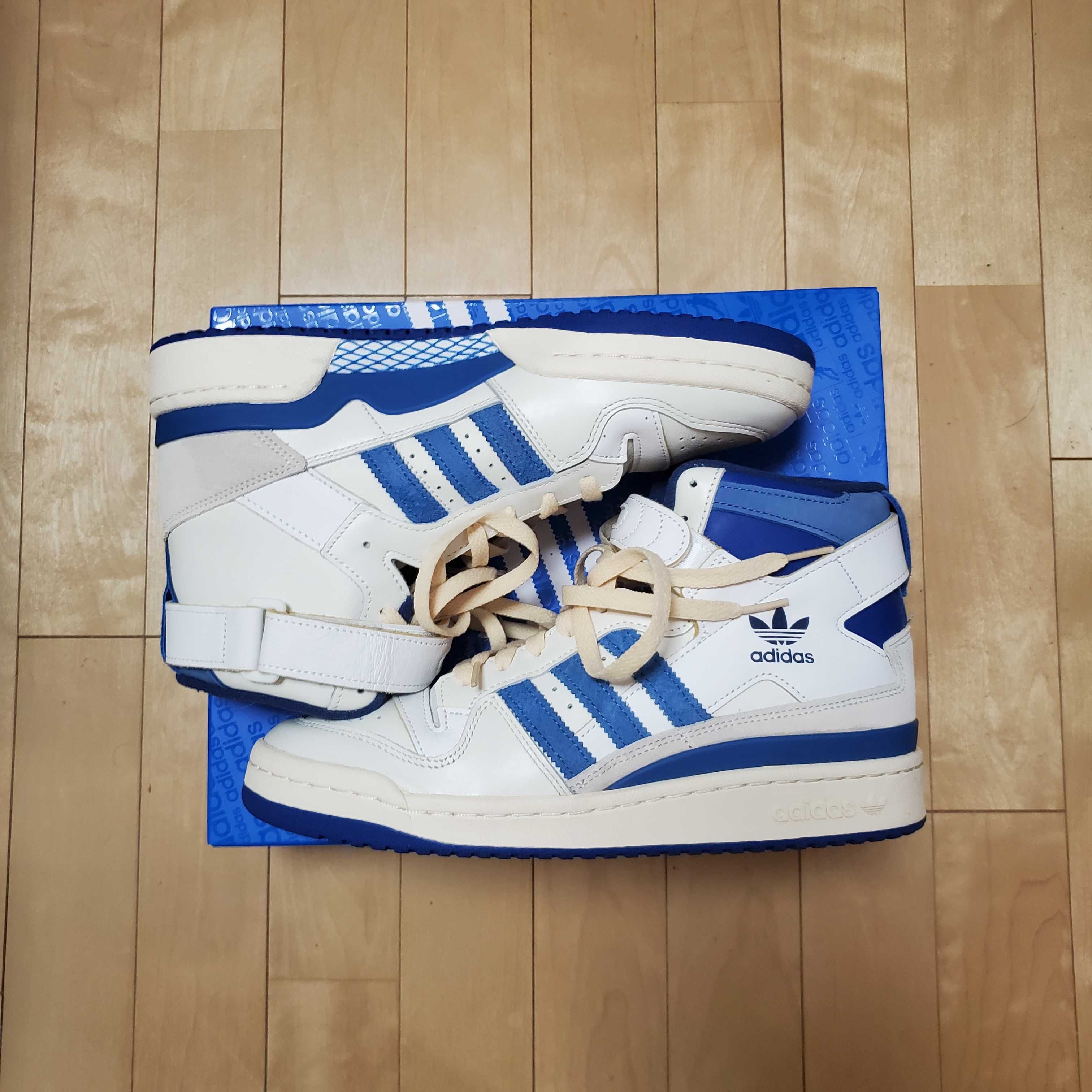 adidas Forum 84 High Blue Thread "Off White-Bright Blue/Footwear White"