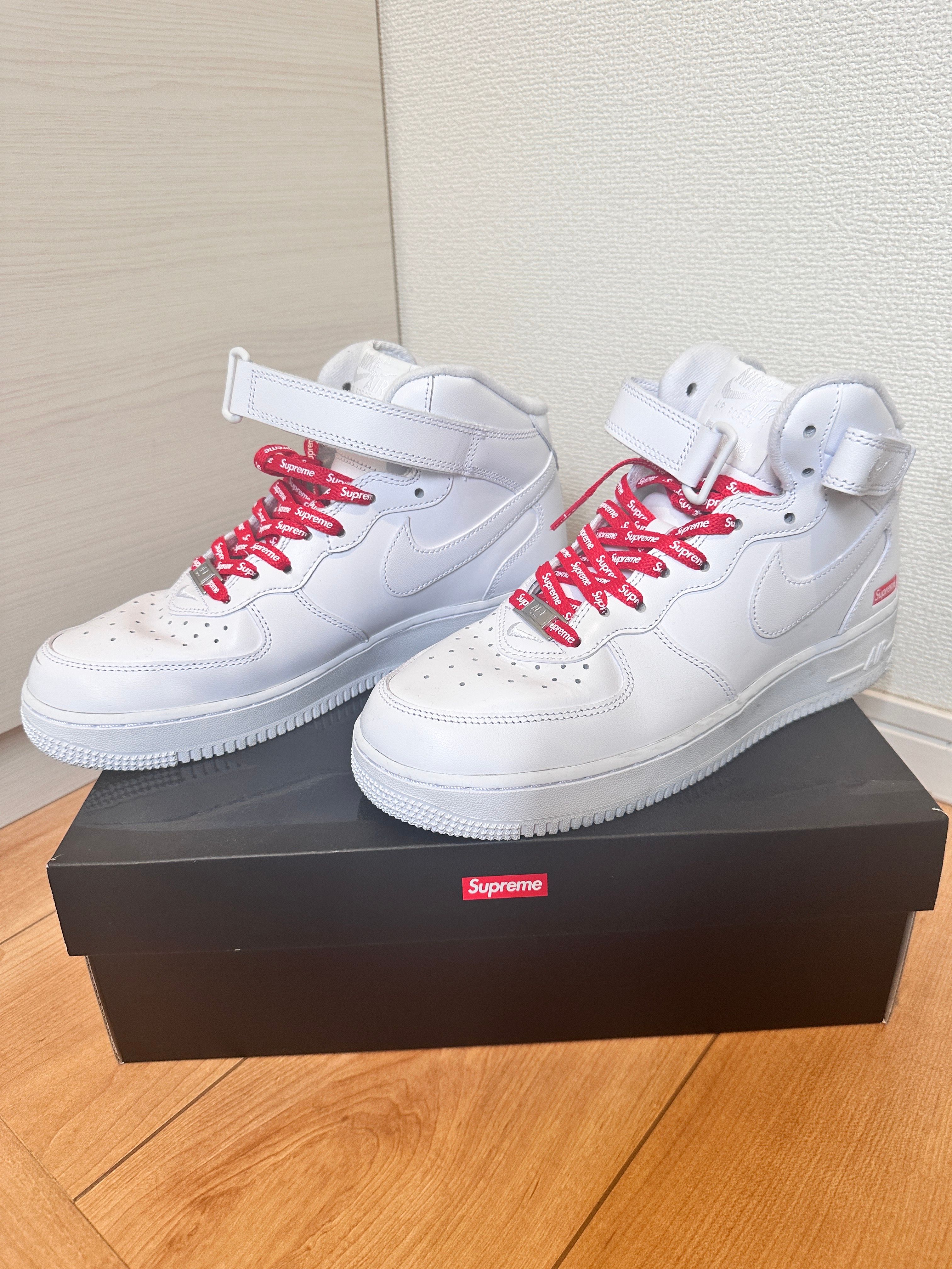Supreme × Nike Air Force 1 Mid "White" FW24