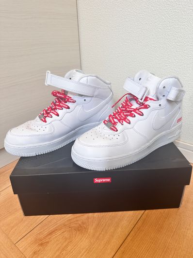Supreme × Nike Air Force 1 Mid "White" FW24