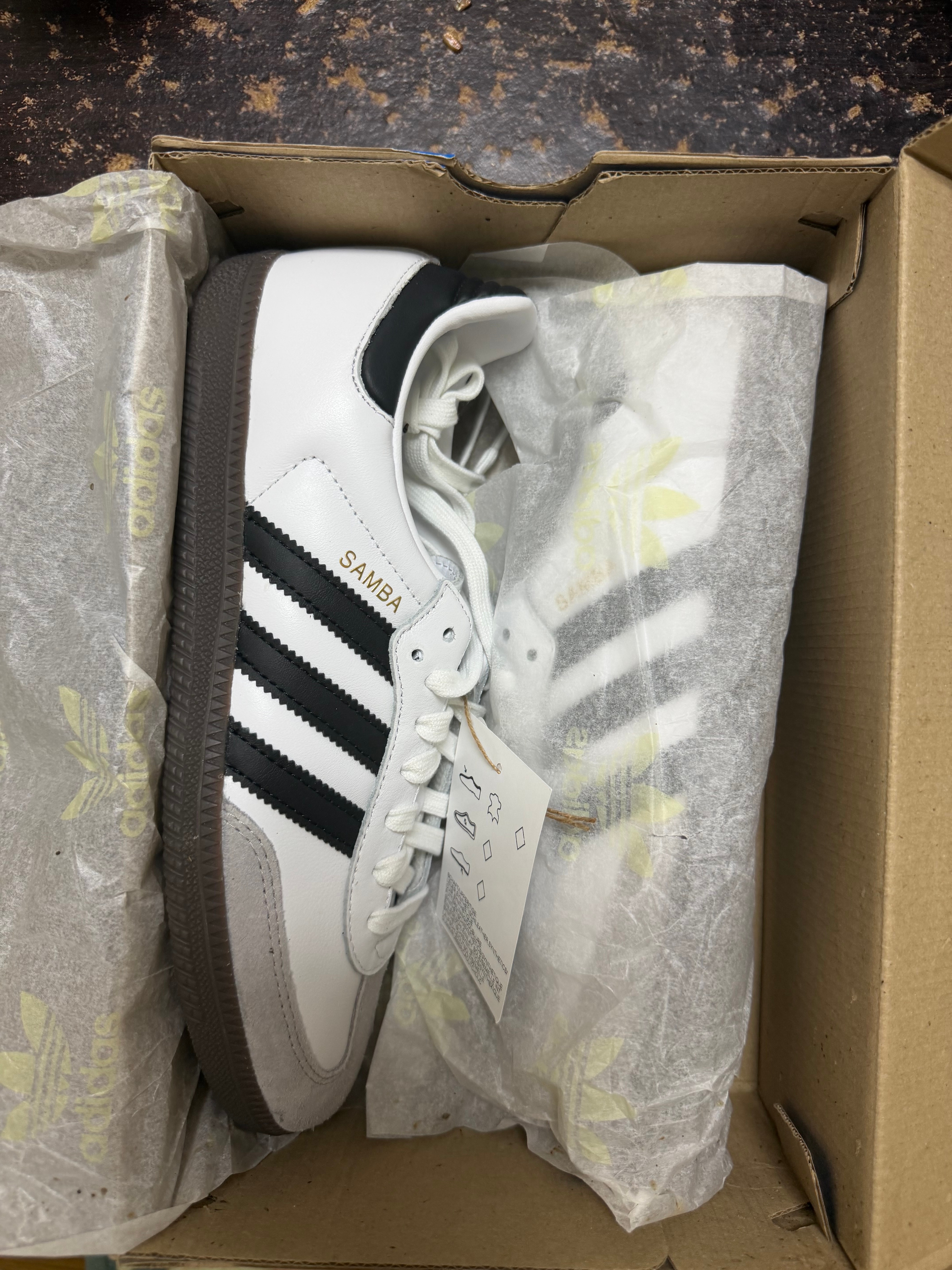 adidas Samba OG "Cloud White/Core Black/Clear Granite"