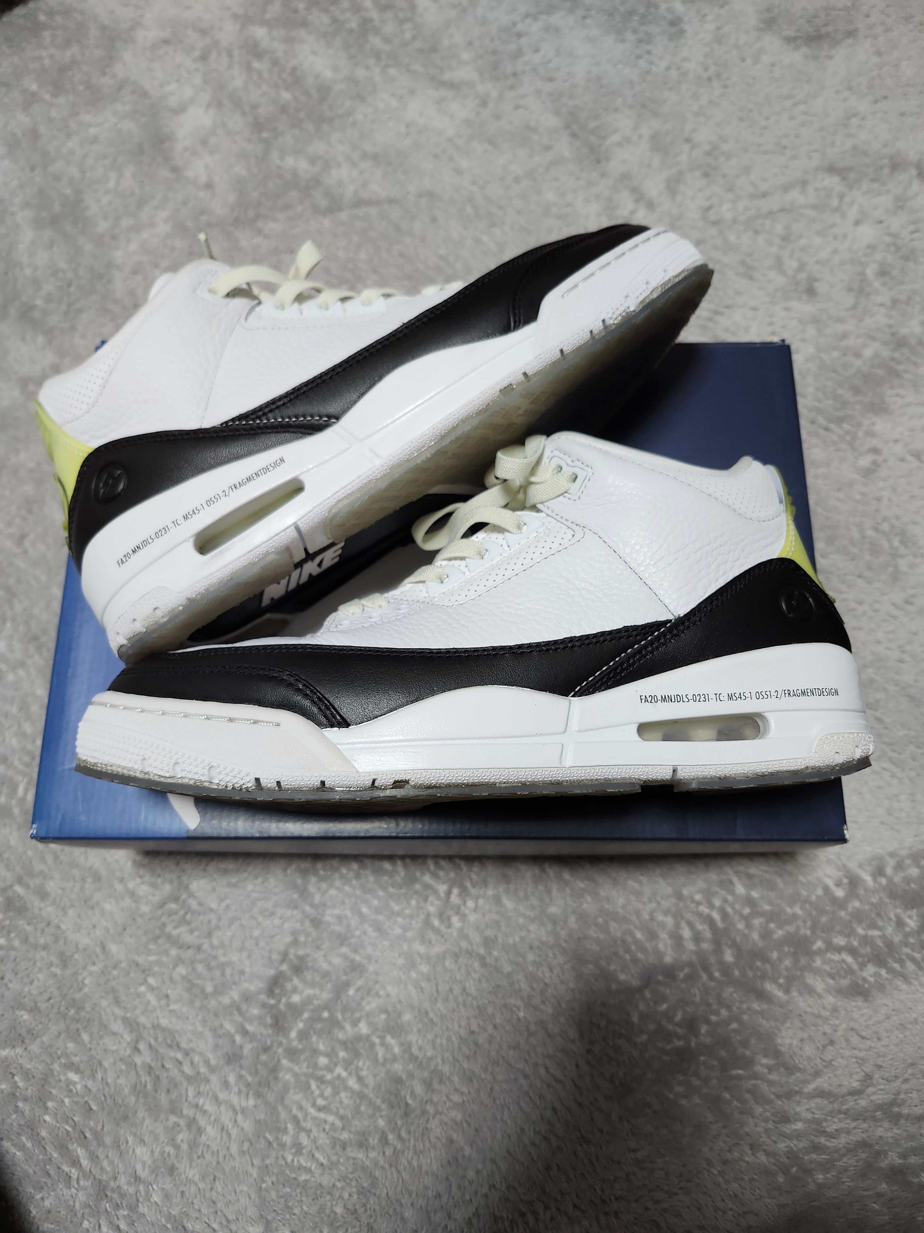 Fragment × Nike Air Jordan 3 "White/Black"