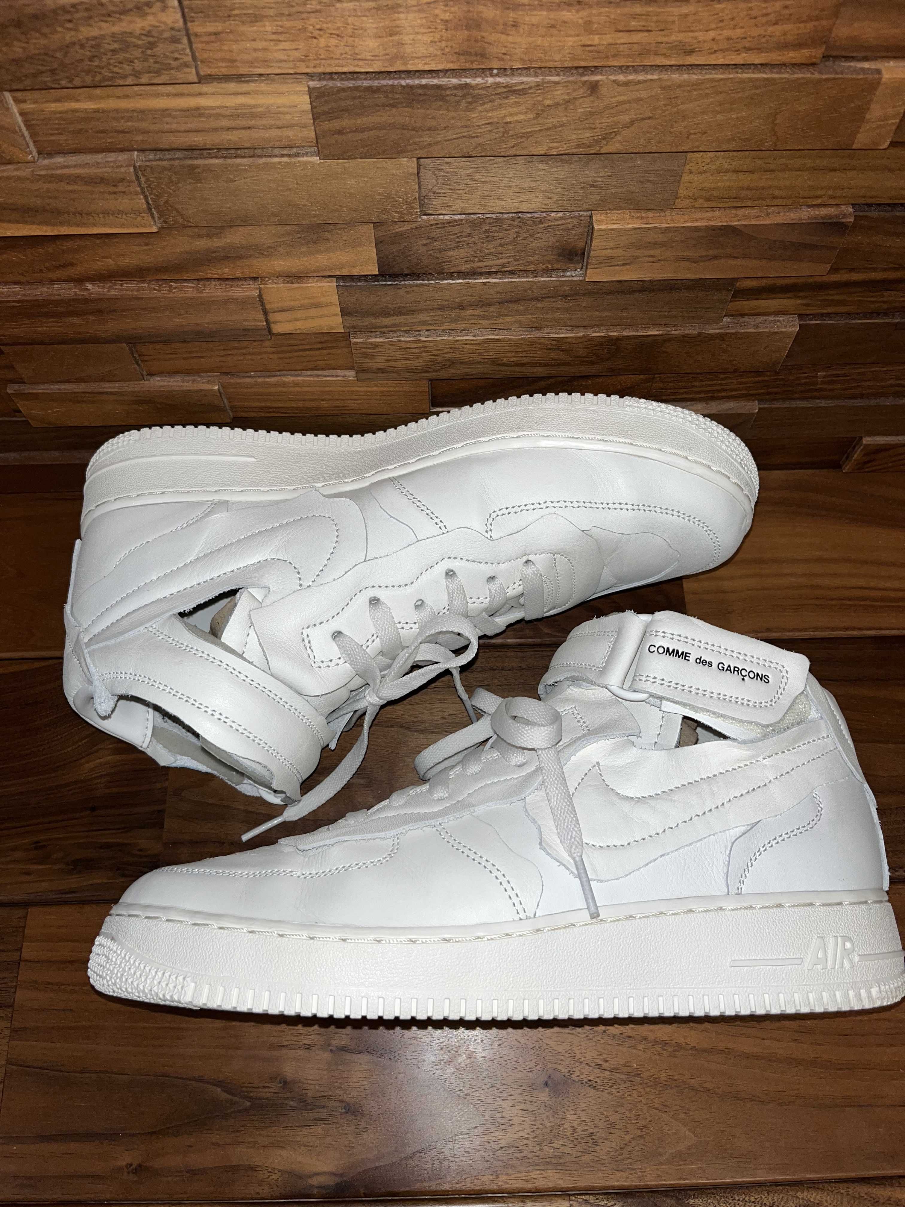 COMME des GARCONS × Nike Air Force 1 Mid "White"