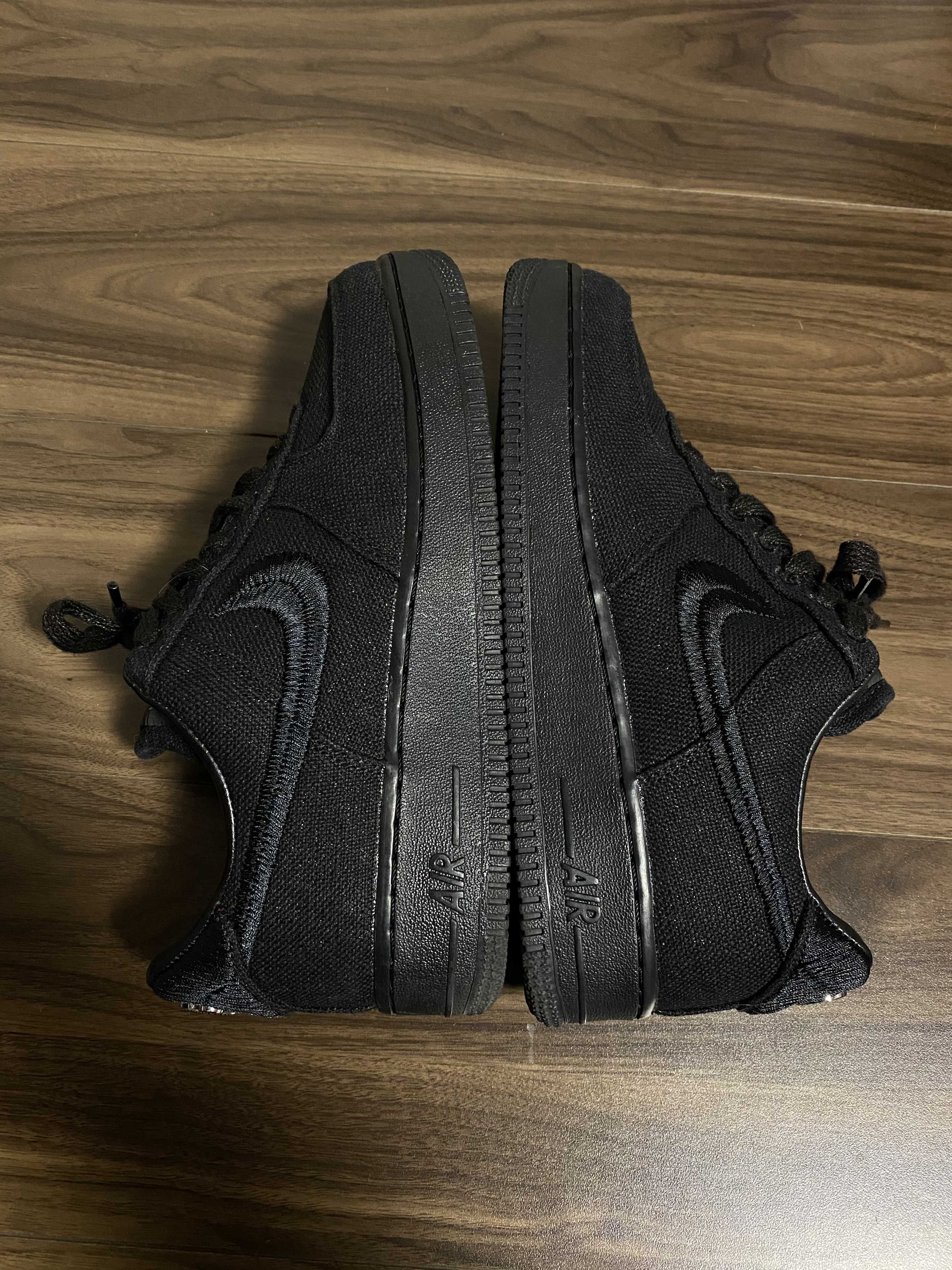 Stussy × Nike Air Force 1 Low "Triple Black"