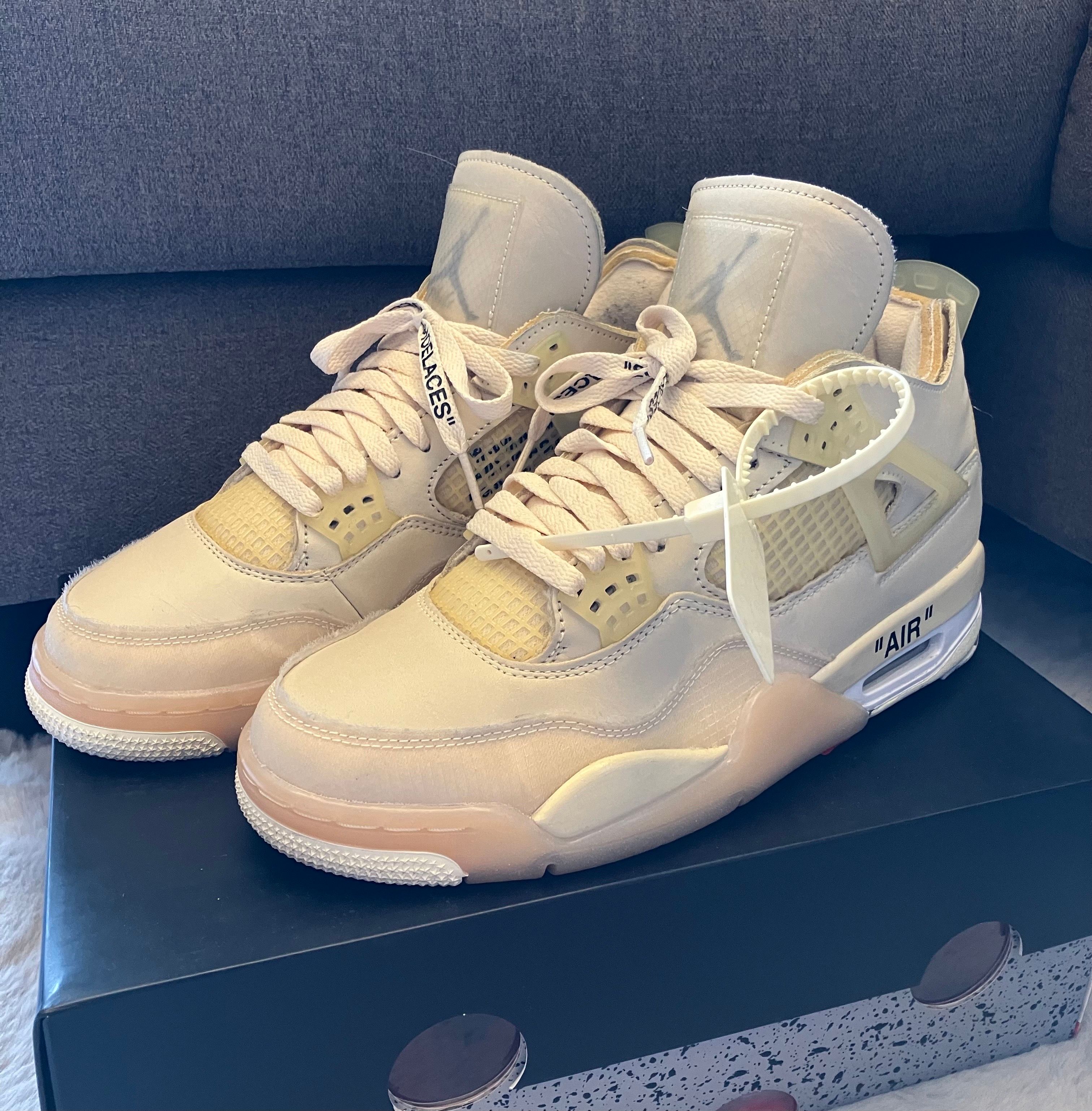 Off-White × Nike Women's Air Jordan 4 SP "Sail"