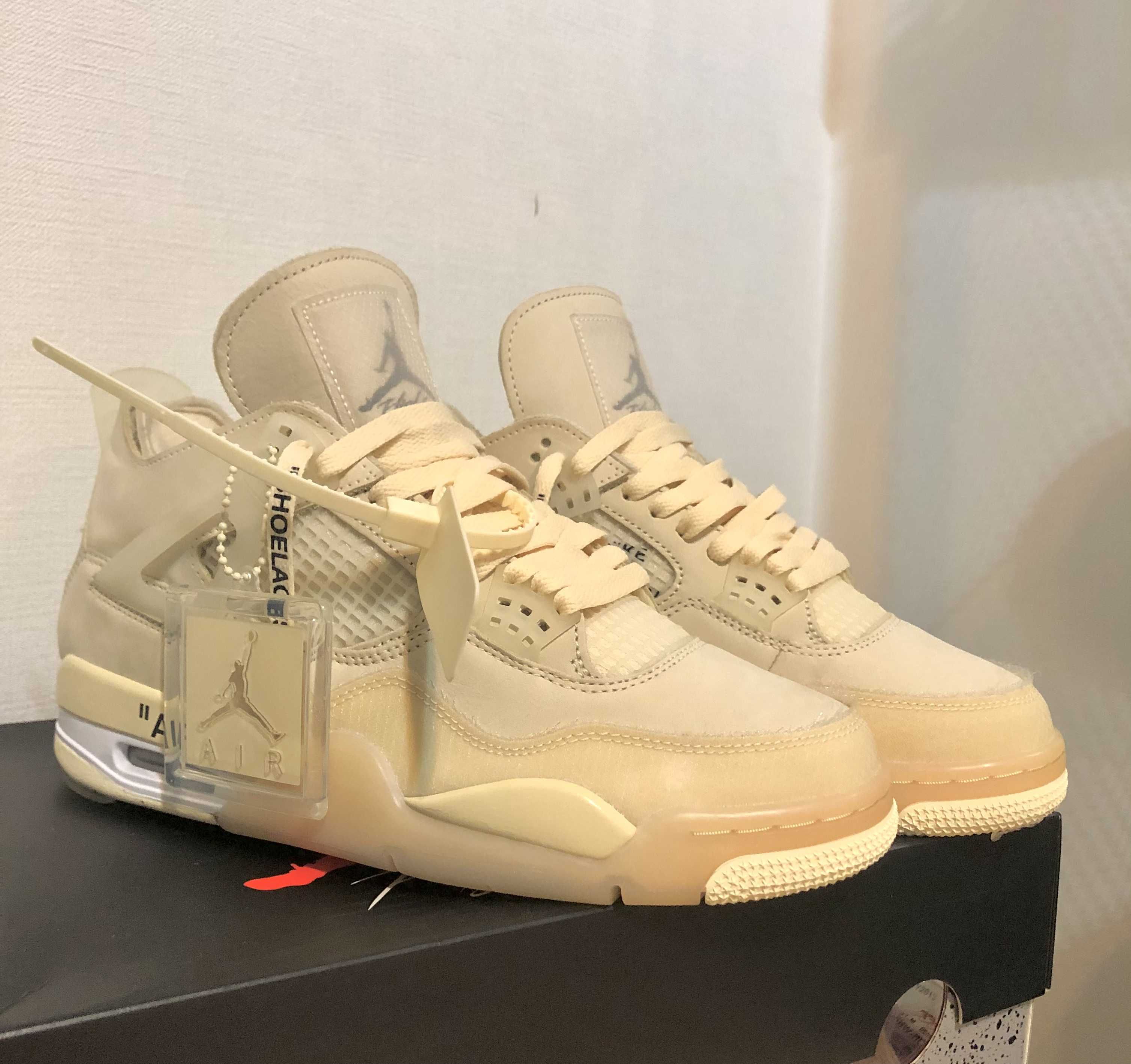 Off-White × Nike Women's Air Jordan 4 SP "Sail"