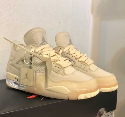 Off-White × Nike Women's Air Jordan 4 SP "Sail"