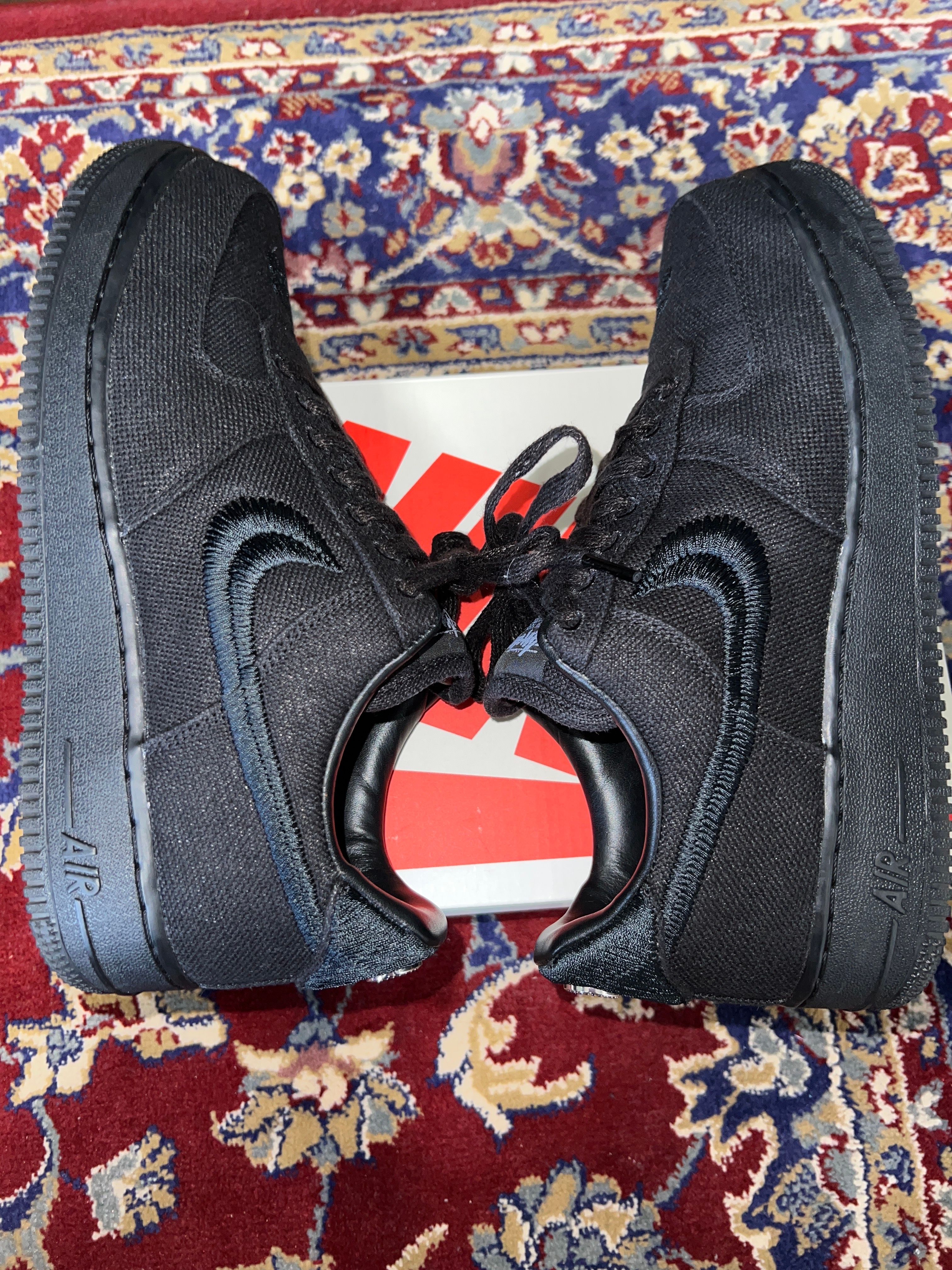 Stussy × Nike Air Force 1 Low "Triple Black"