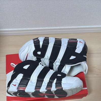 NIKE AIR MORE UPTEMPO "WHITE/BLACK/UNIVERSITY RED"(2020)