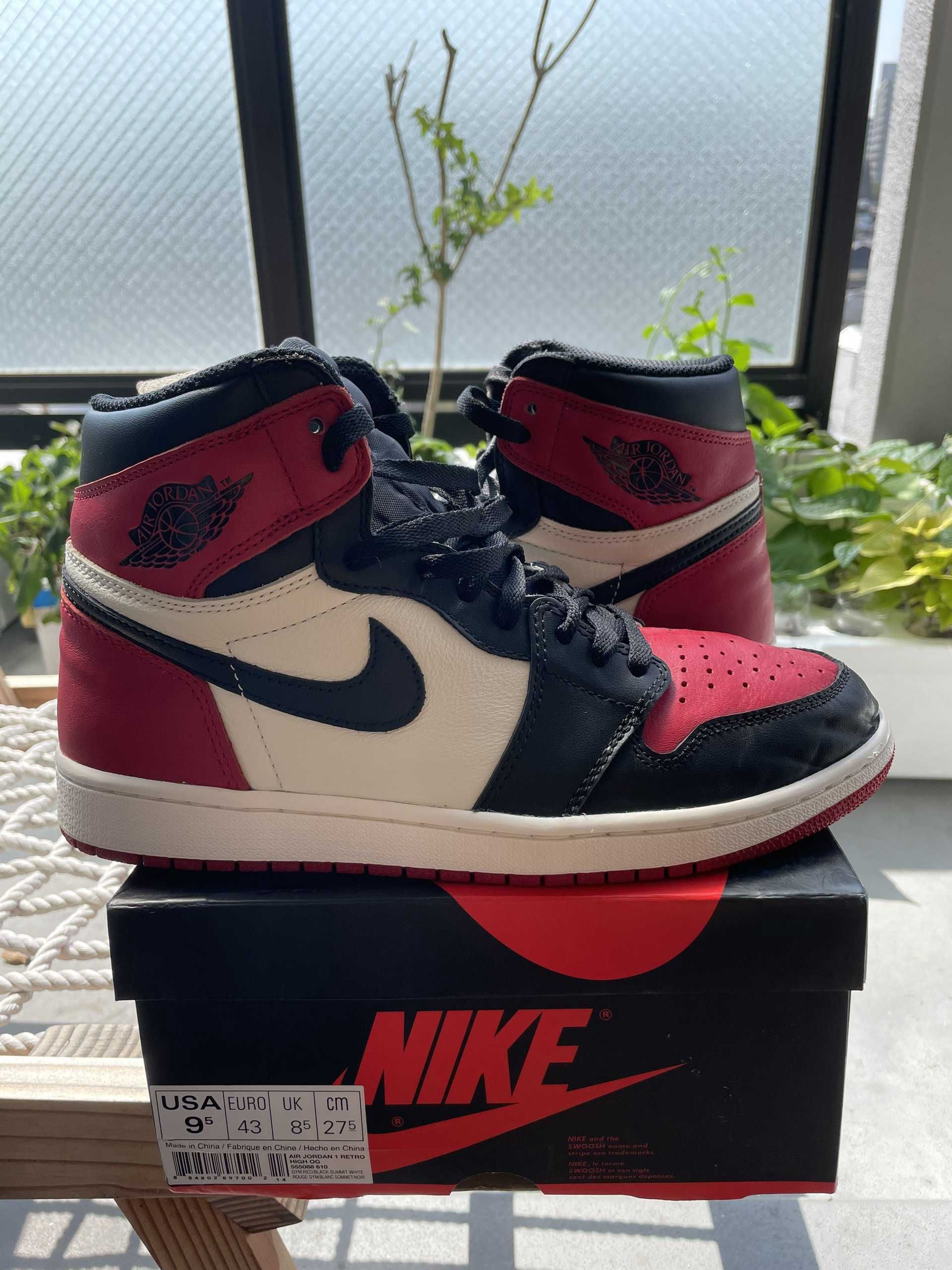 Nike Air Jordan 1 Retro High OG "Bred Toe"