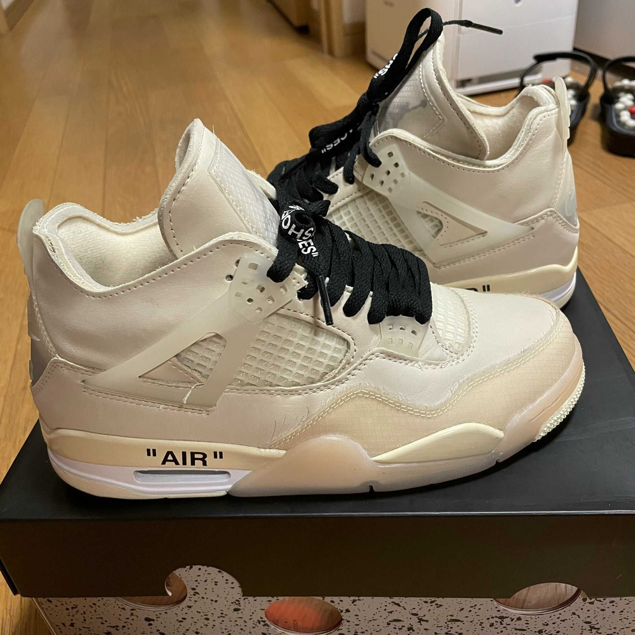 Off-White × Nike Women's Air Jordan 4 SP "Sail"