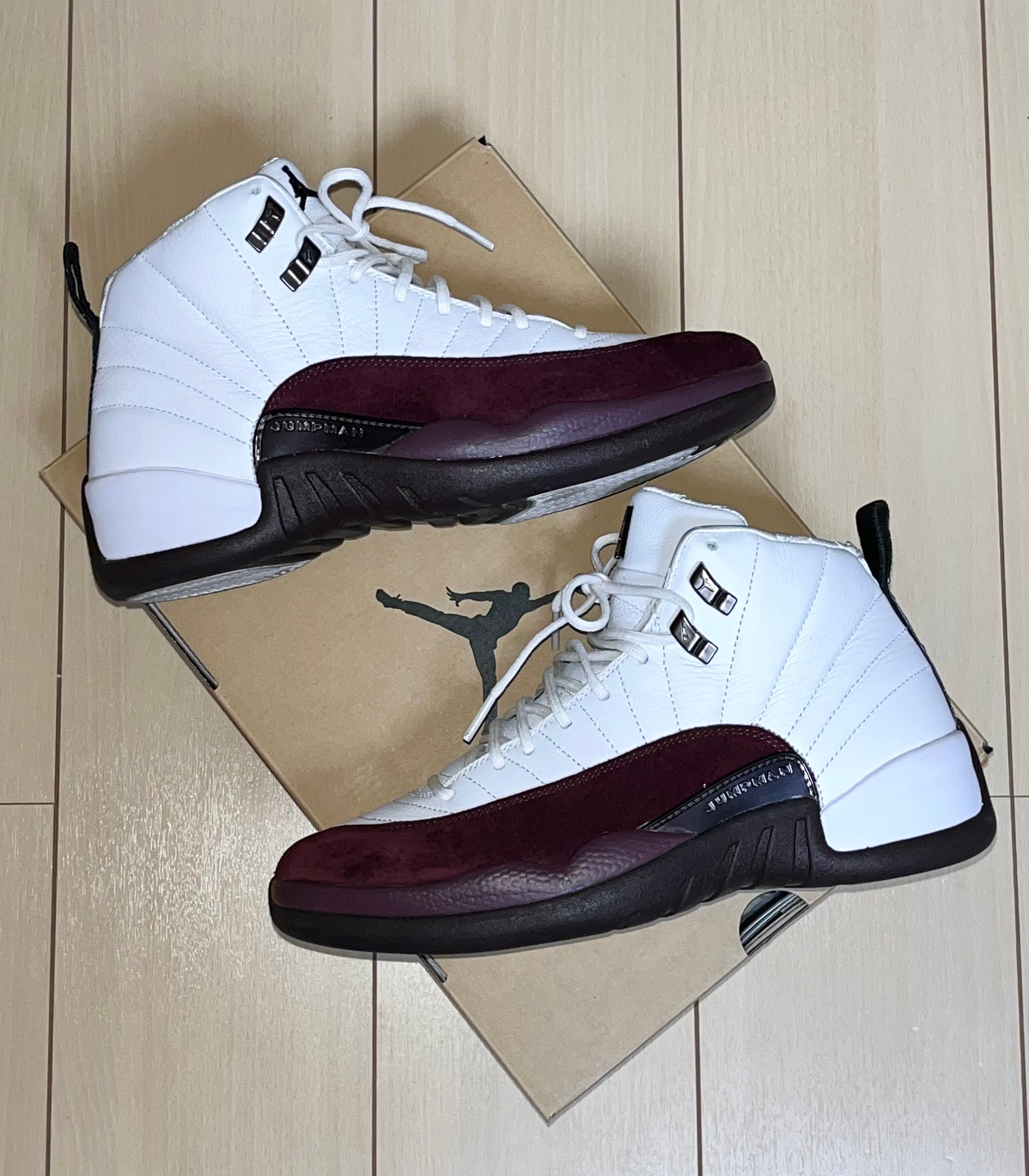 A Ma Maniere × Nike Women's Air Jordan 12 "White and Burgundy Crush"