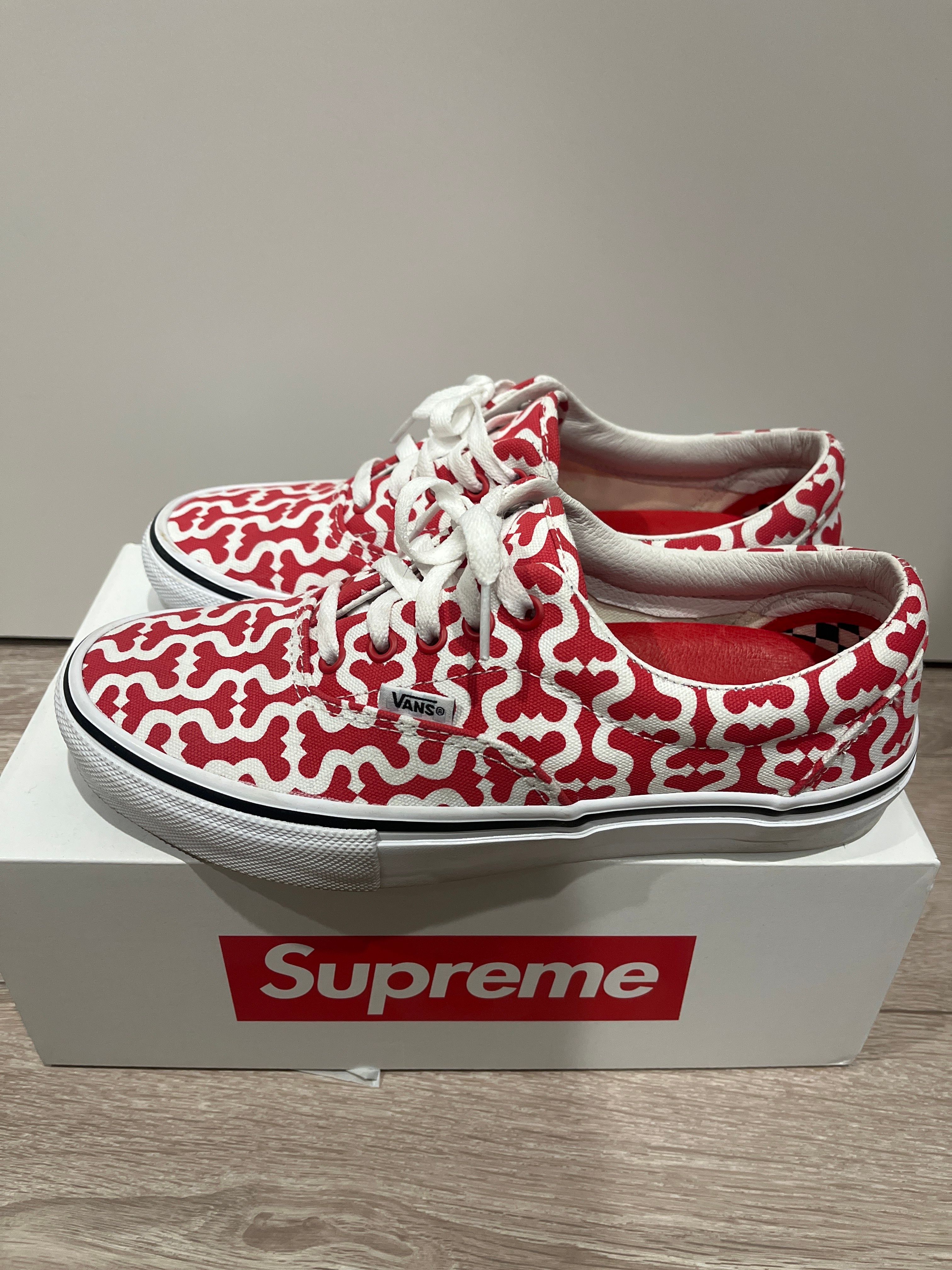 Supreme × Vans Monogram S Logo Skate ERA "Red"