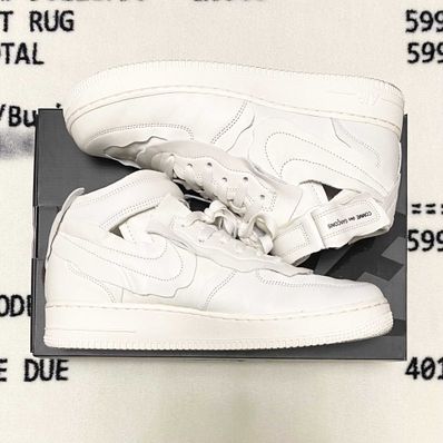 COMME des GARCONS × Nike Air Force 1 Mid "White"