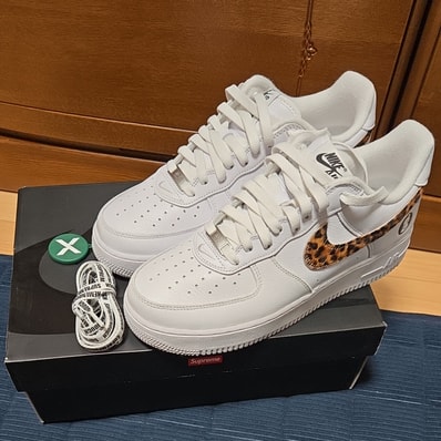 GOODENOUGH × Supreme × Nike Air Force 1 Low "White/Leopard" (25SS Week15)