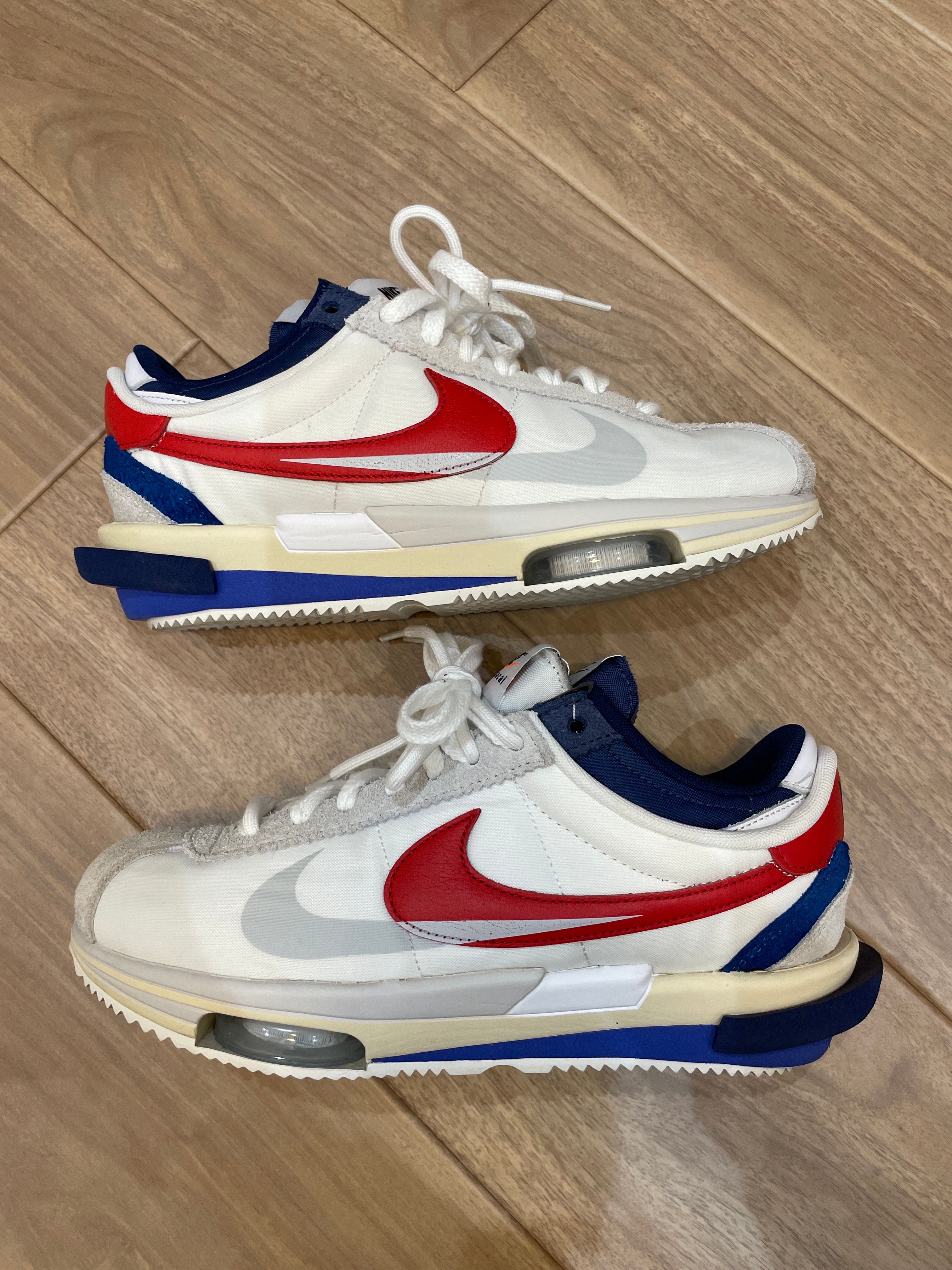 sacai × Nike Zoom Cortez "White and University Red"