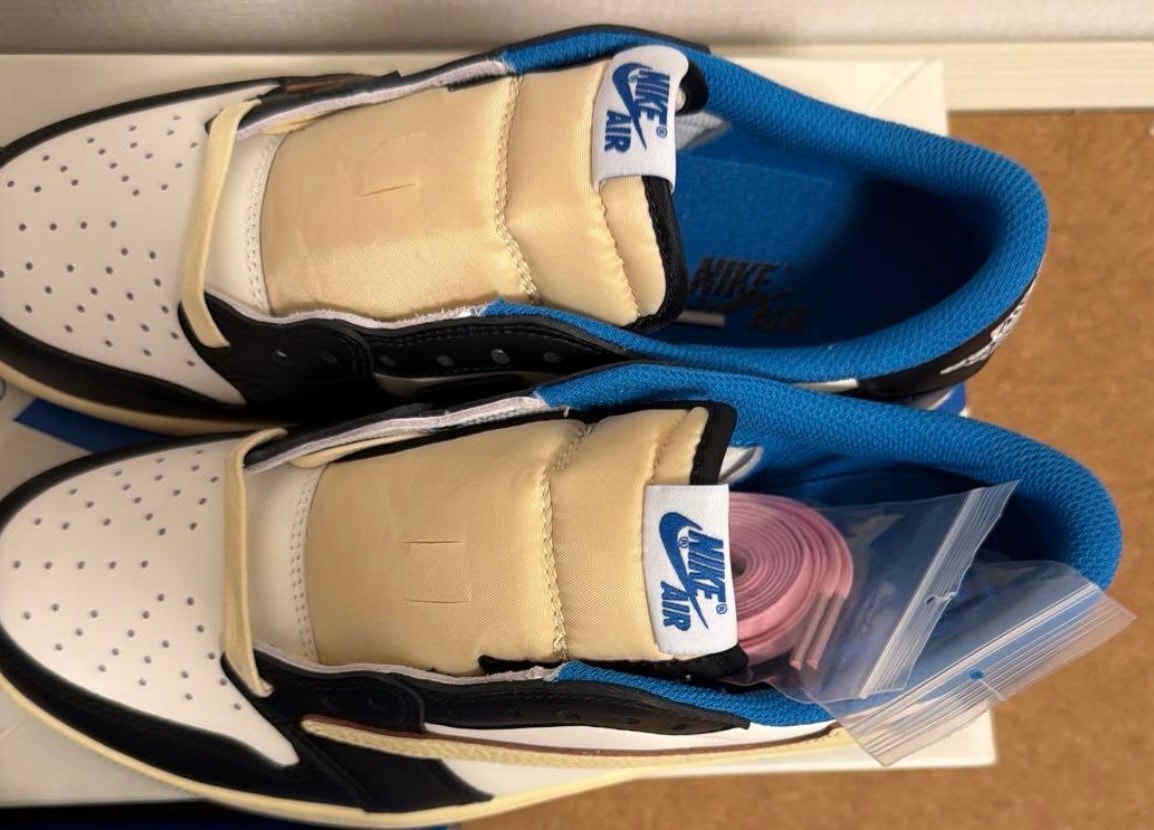 Travis Scott × fragment design × Nike Air Jordan 1 Low OG SP "Military Blue"