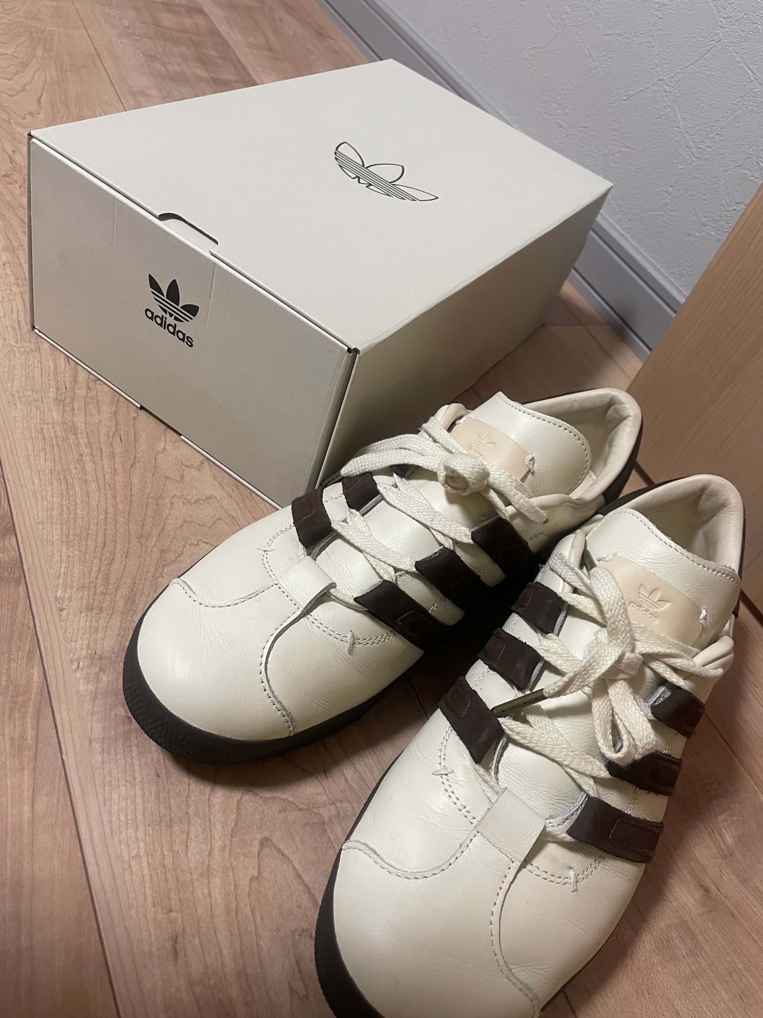 FOOT INDUSTRY × adidas Gazelle "Cream White/Dark Brown"