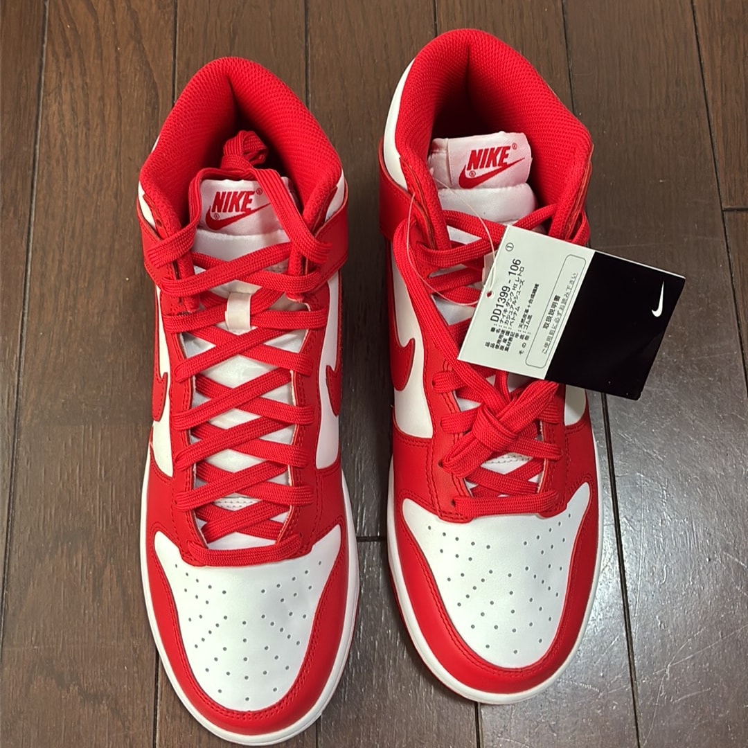 Nike Dunk High "Championship White and Red"