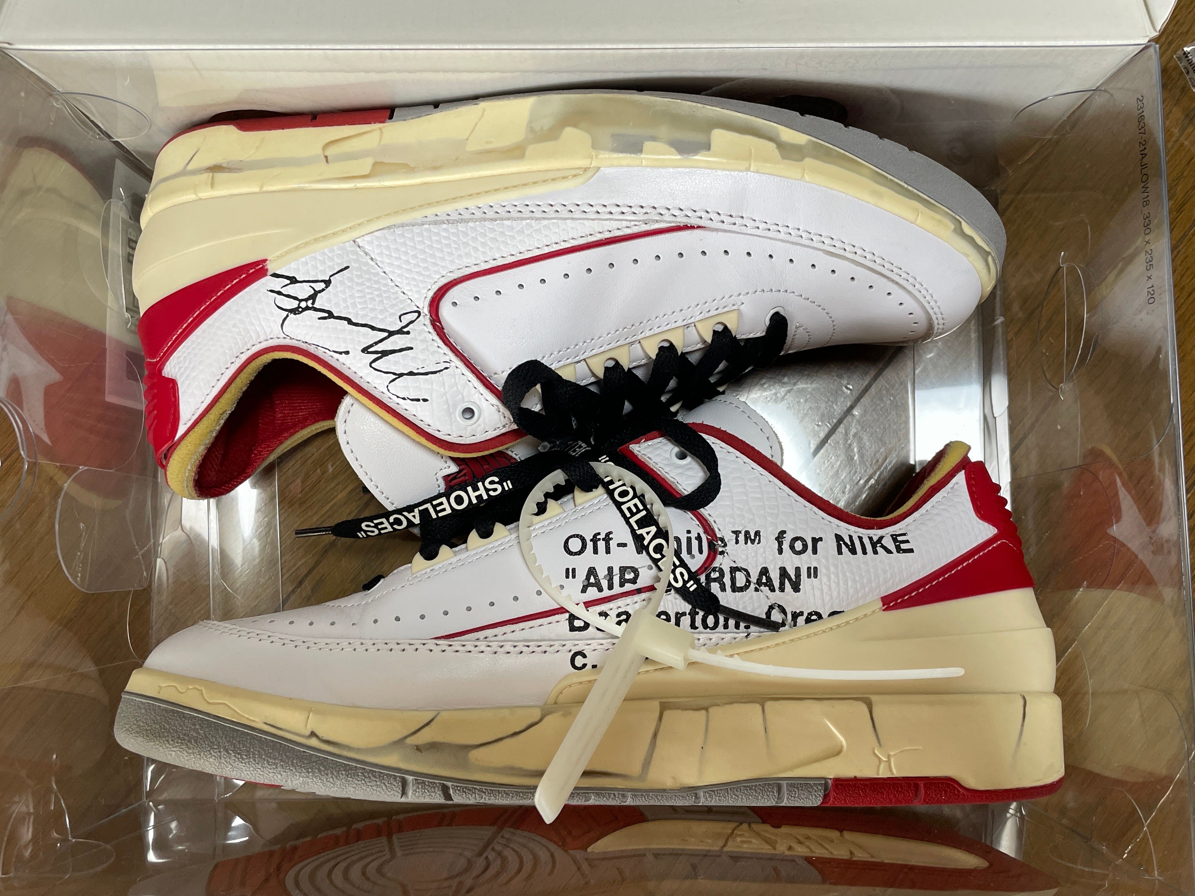 Off-White × Nike Air Jordan 2 Low "White and Varsity Red"