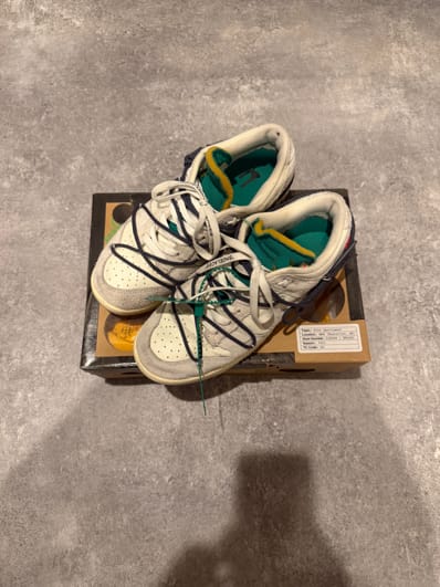 Off-White × Nike Dunk Low "Sail/Neutral Grey/Gridiron"