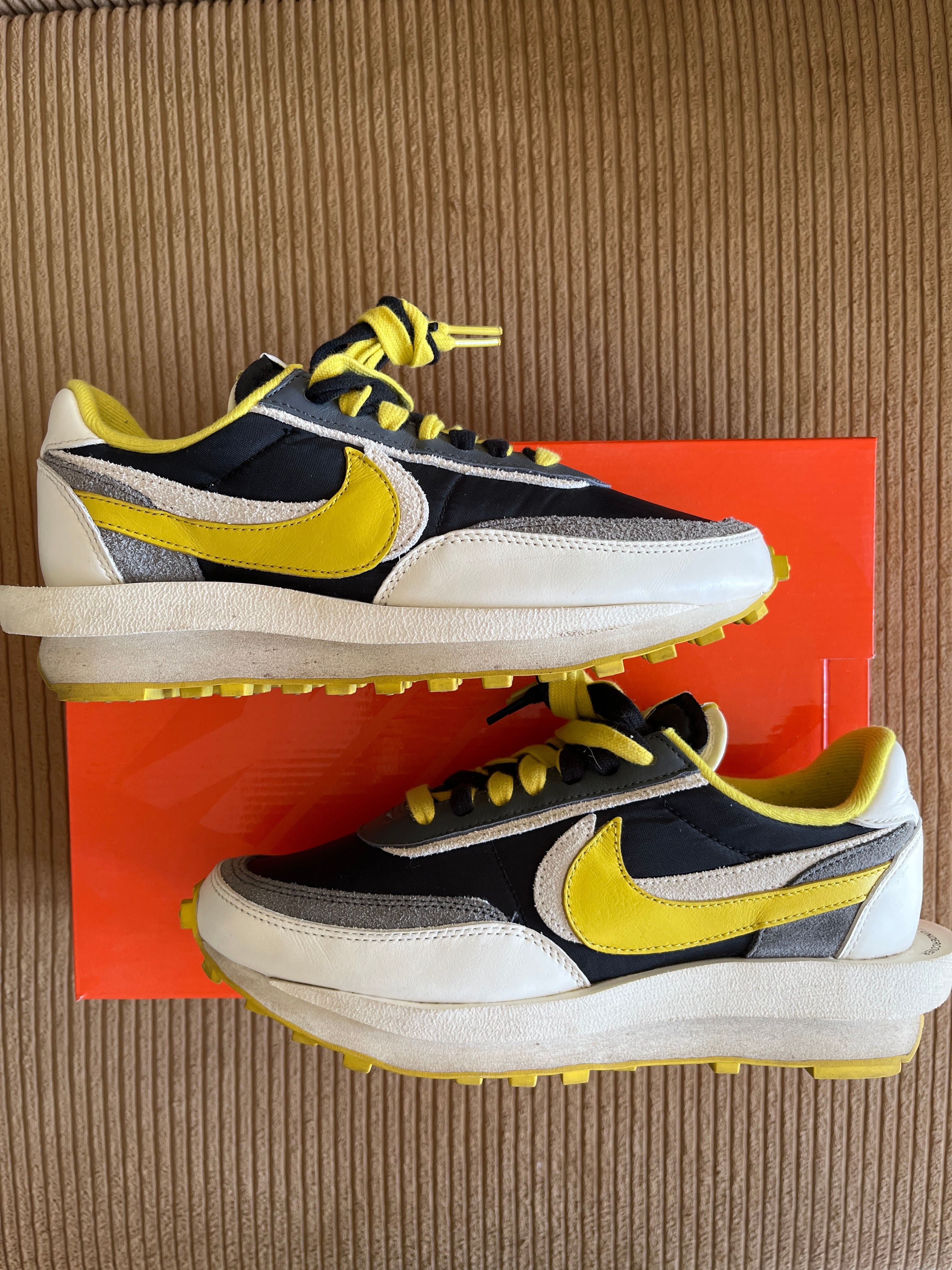 UNDERCOVER × sacai × Nike LD Waffle "Black/Sail-Dark Grey-Bright Citron"